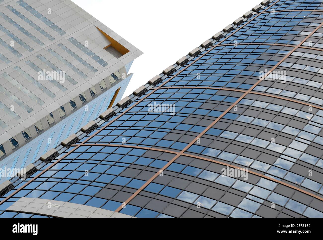 Extérieur du bâtiment abstrait à Seattle, WA. Banque D'Images