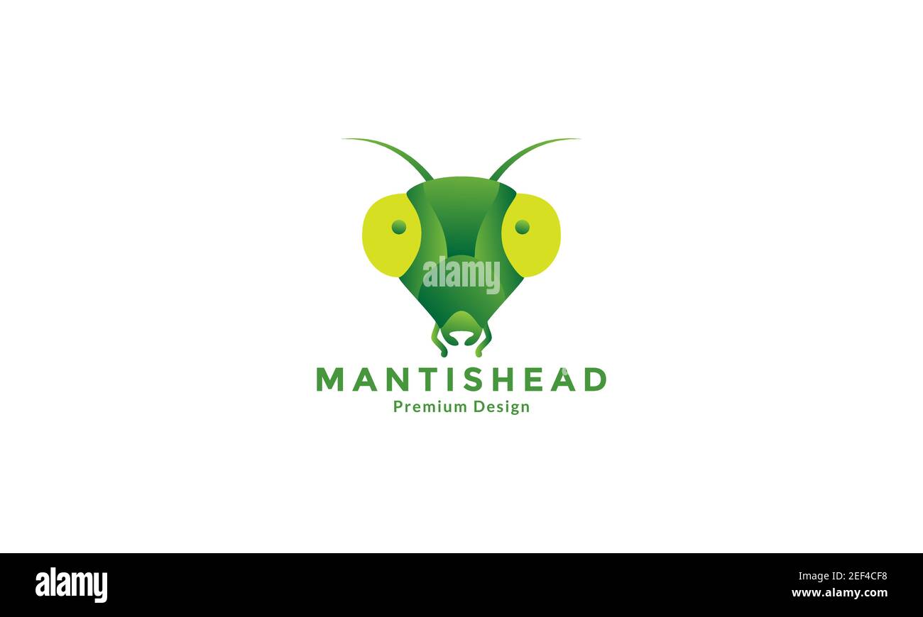 insecte animal mantis tête abstrait logo design vecteur icône symbole illustration Illustration de Vecteur