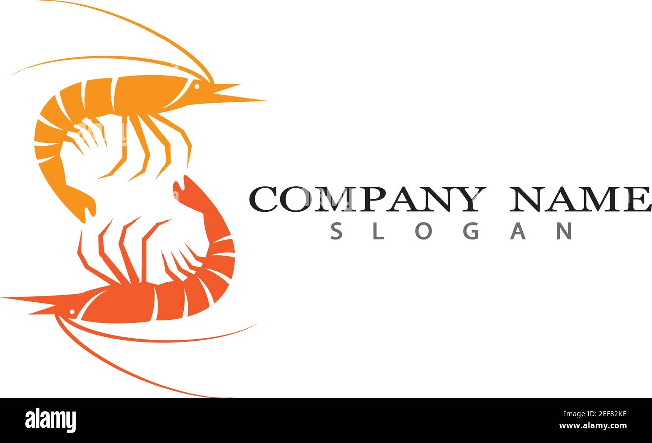 Modèle de logo de crevettes vector icône illustration design Illustration de Vecteur