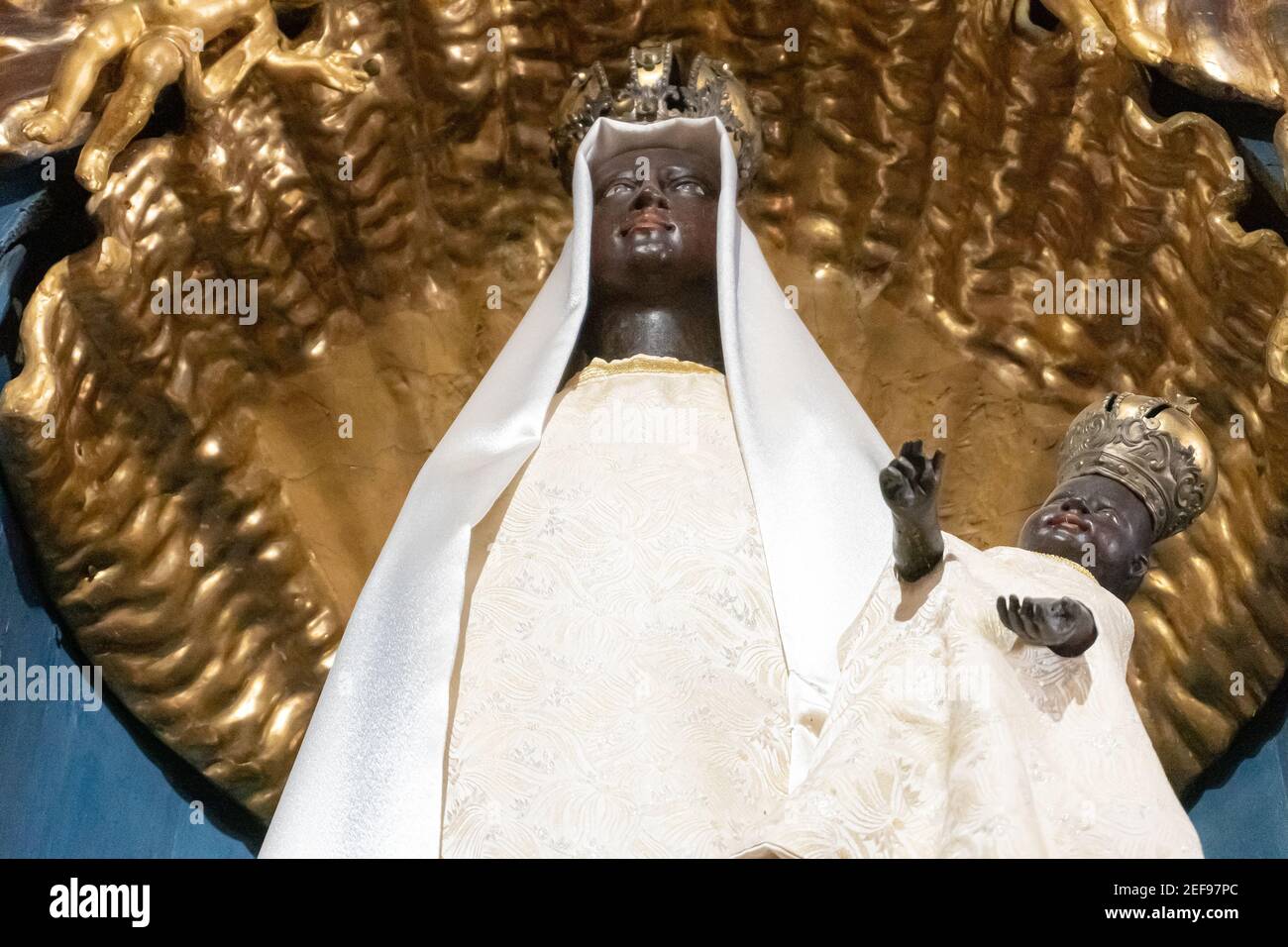 La Madonna noire de l'église du pèlerinage à Loretto, Burgenland, Autriche Banque D'Images