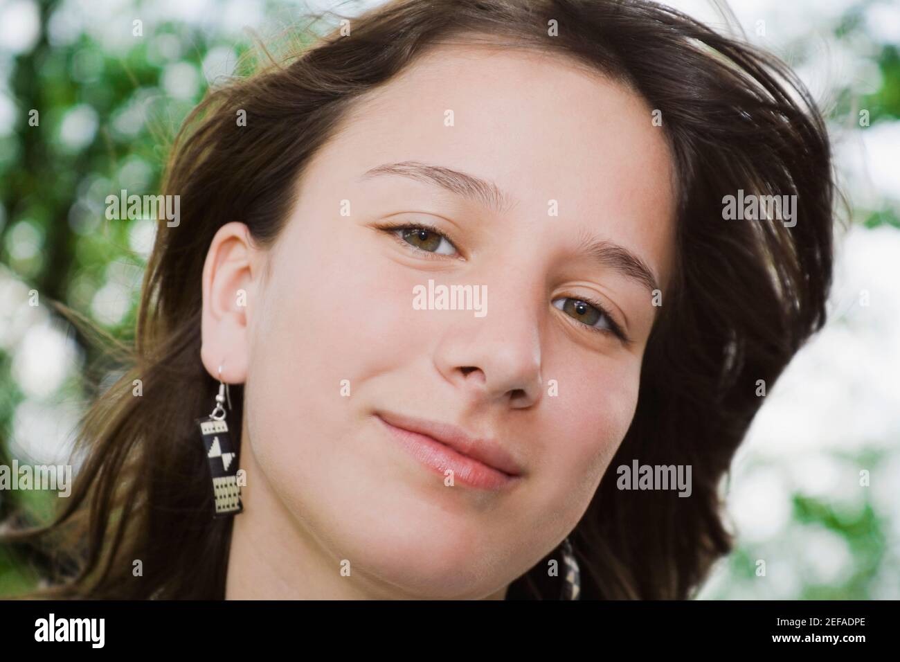 Portrait of a Teenage girl smiling Banque D'Images