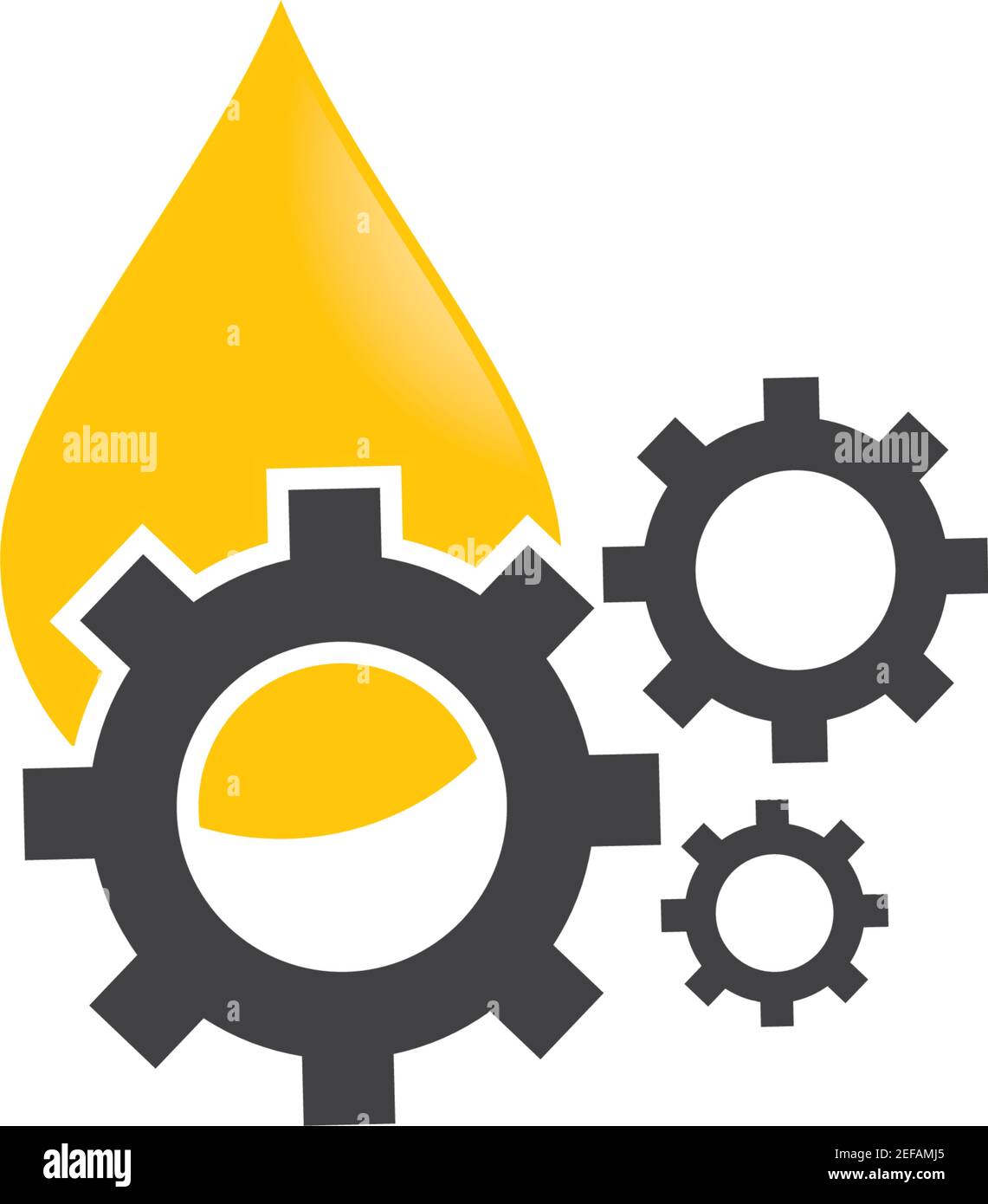 Illustration de l'icône du logo huile et engrenage Illustration de Vecteur