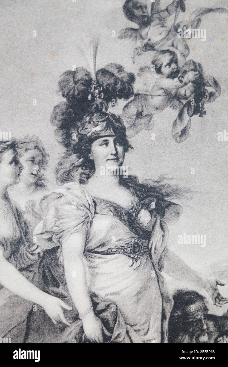 L'impératrice russe Catherine II dans la peinture du Nord Minerva réalisée par Stefano Torelli en 1770. Banque D'Images