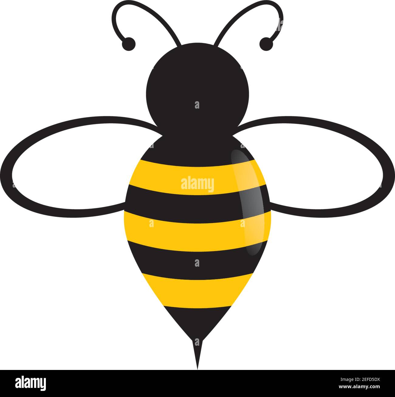 Illustration de l'icône vectorielle du logo Bee Illustration de Vecteur