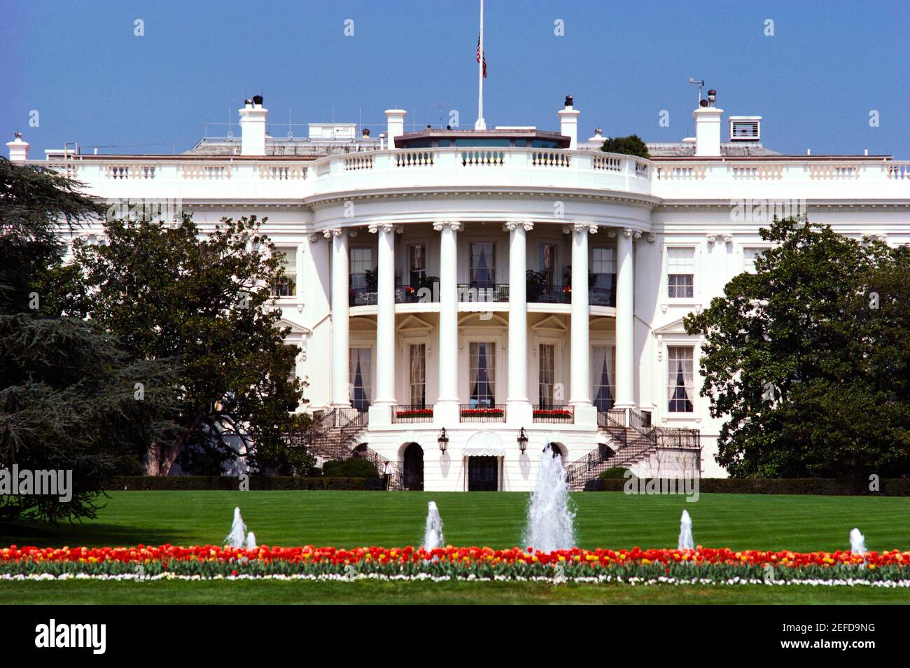 Façade d'un bâtiment public, Maison Blanche, Washington DC, USA Banque D'Images