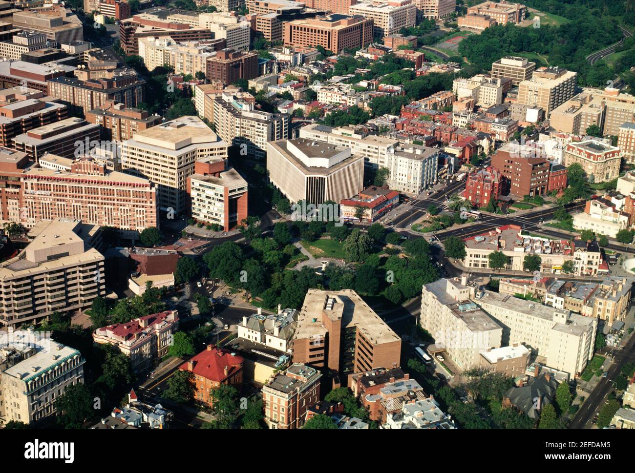 Vue aérienne des bâtiments d'une ville, Dupont Circle, Washington DC, Etats-Unis Banque D'Images Vue aérienne des bâtiments d'une ville, Dupont Circle, Washington DC, Etats-Unis Banque D'Images