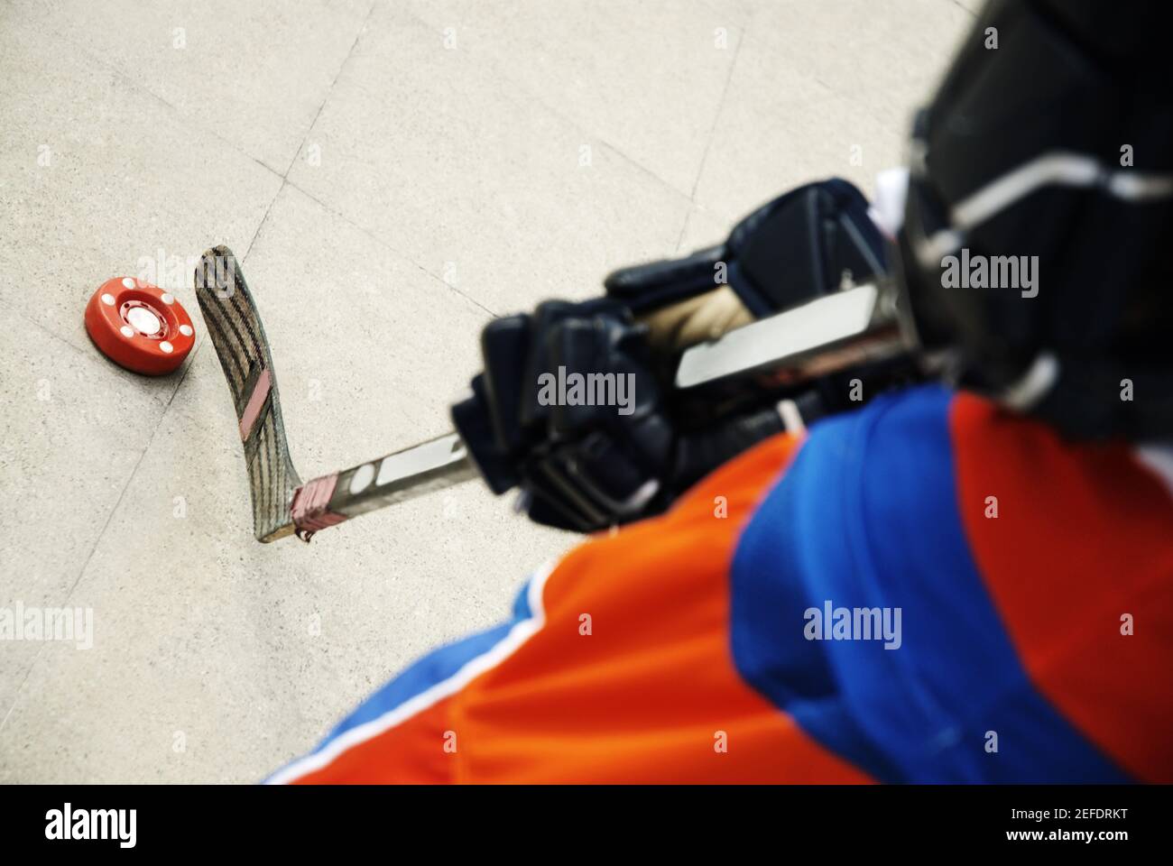 Personne jouer au hockey sur glace Banque D'Images