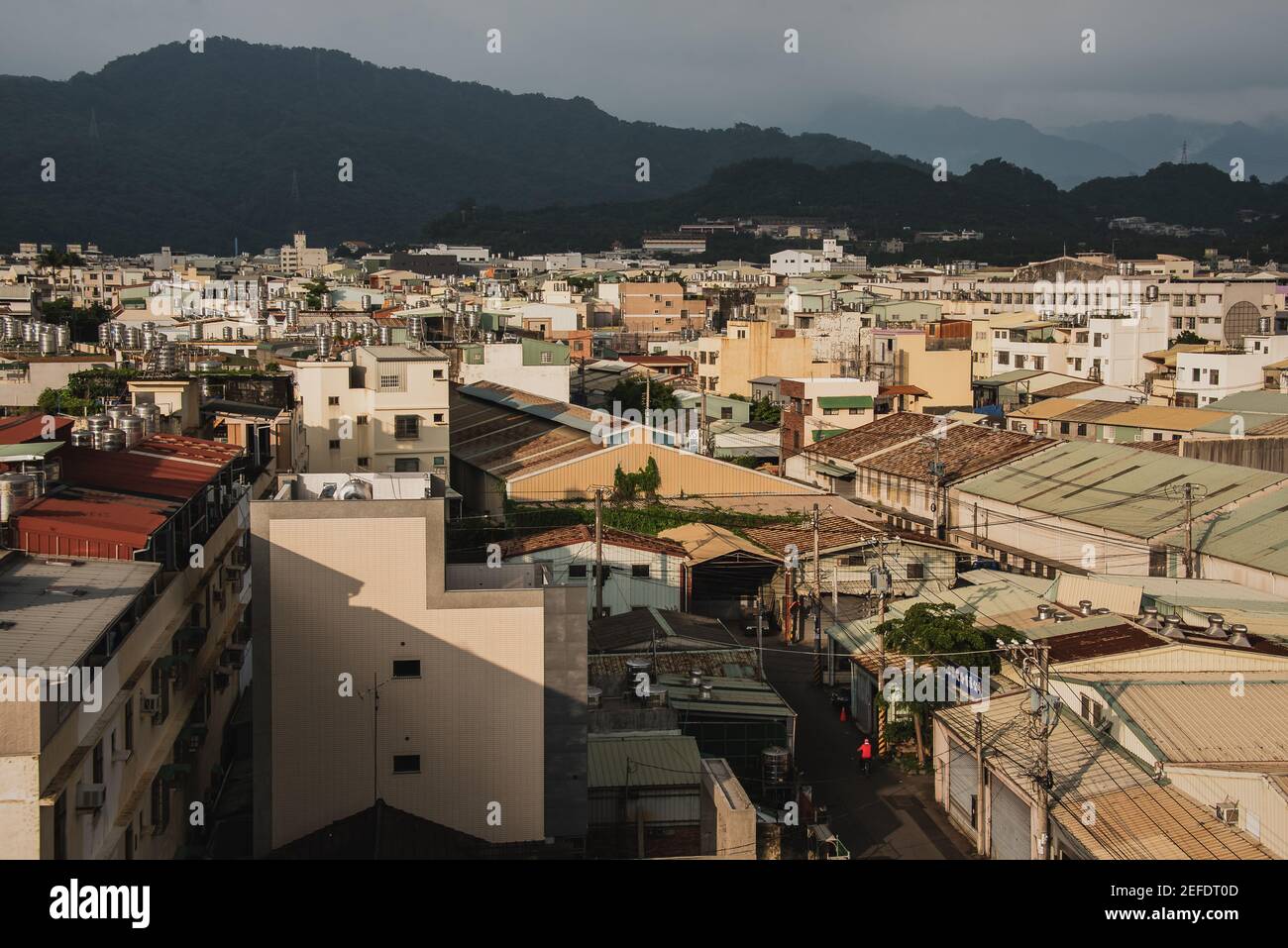 Taichung,Taichung,Taiwan-05/15/2019:UNE vue traditionnelle de rue à Taichung,Taichung,Taiwan.rue traditionnelle à Taiwan habituellement construit avec une terrasse de hou Banque D'Images