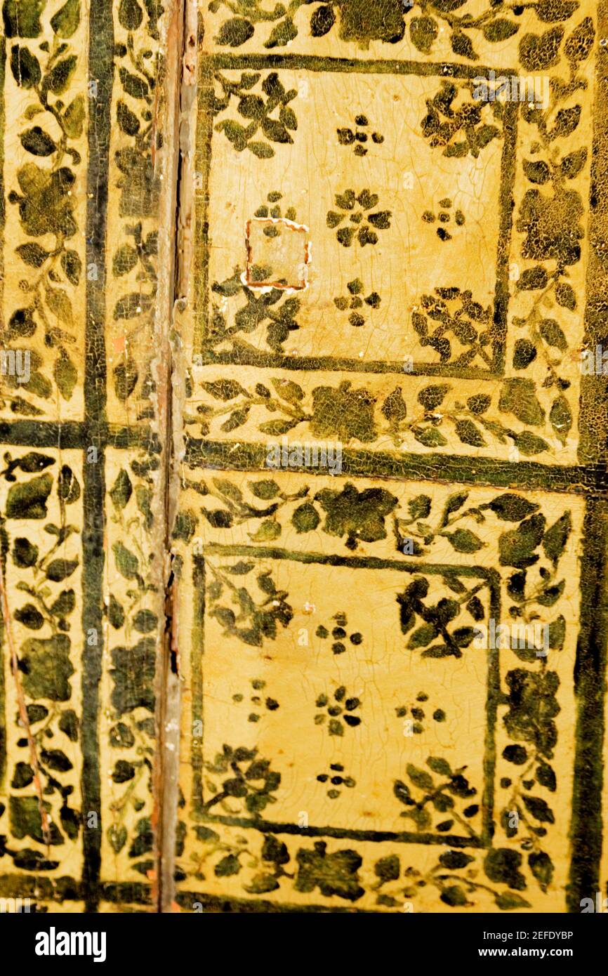 Gros plan d'une œuvre de marbre, Jaisalmer, Rajasthan, Inde Banque D'Images