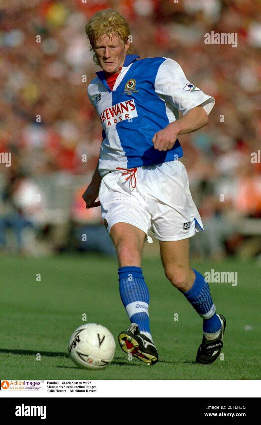 Football - saison 94/95 crédit obligatoire:action Images Colin Hendry - Blackburn Rovers Banque D'Images
