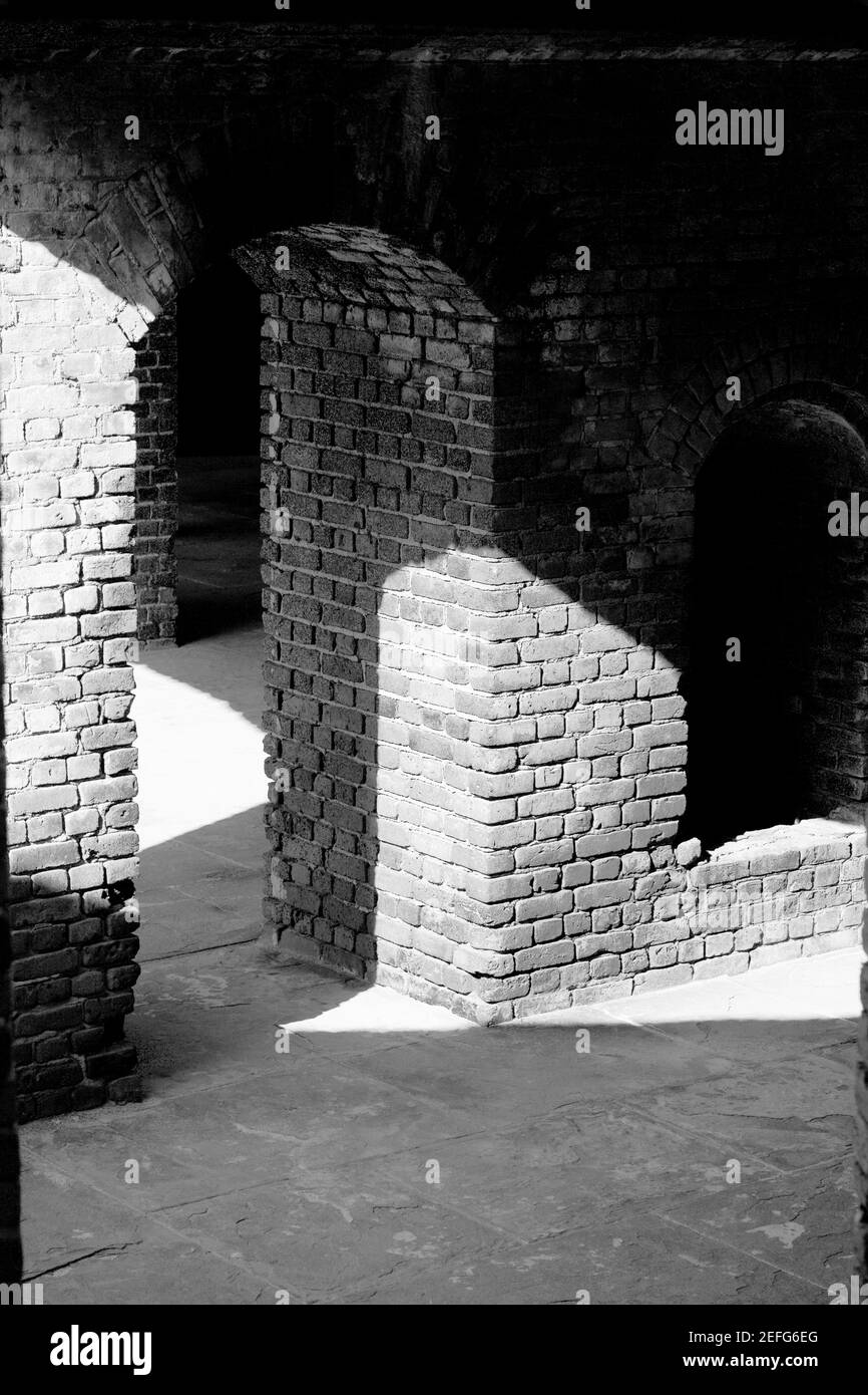 Intérieurs d'un château, fort Zachary Taylor, Key West, Floride, États-Unis Banque D'Images