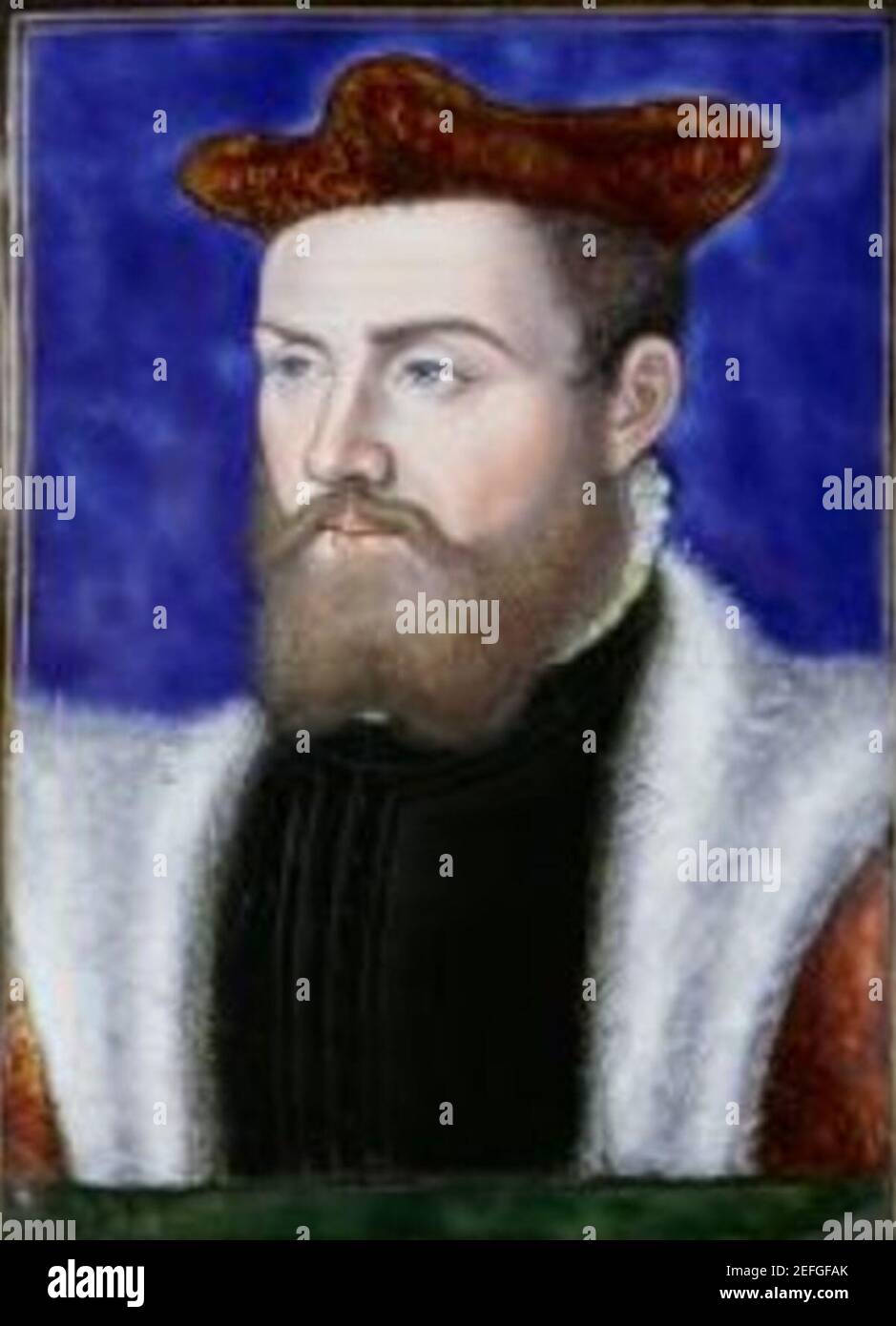 Odet de Coligny, Cardinal de Chatillon, vers 1552, par Léonard Limousin. Banque D'Images