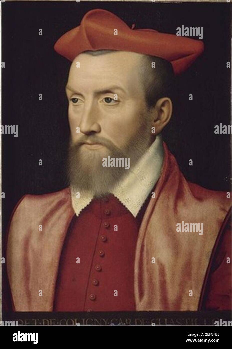 Odet de Coligny (1517-1571), en tant que cardinal de Châtillon. Banque D'Images