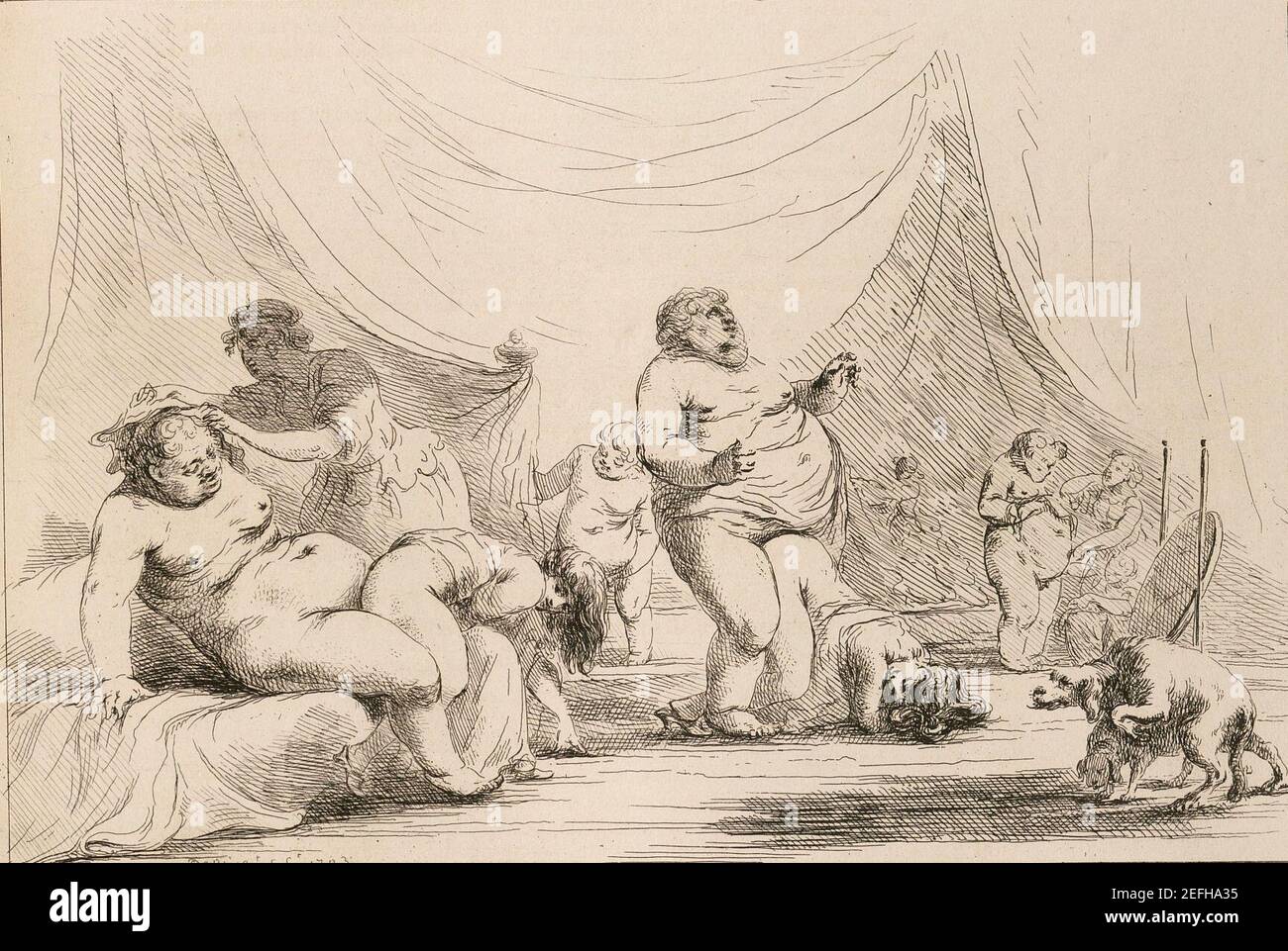 Oeuvre primaire de Denon (1793) - PL 19. Banque D'Images