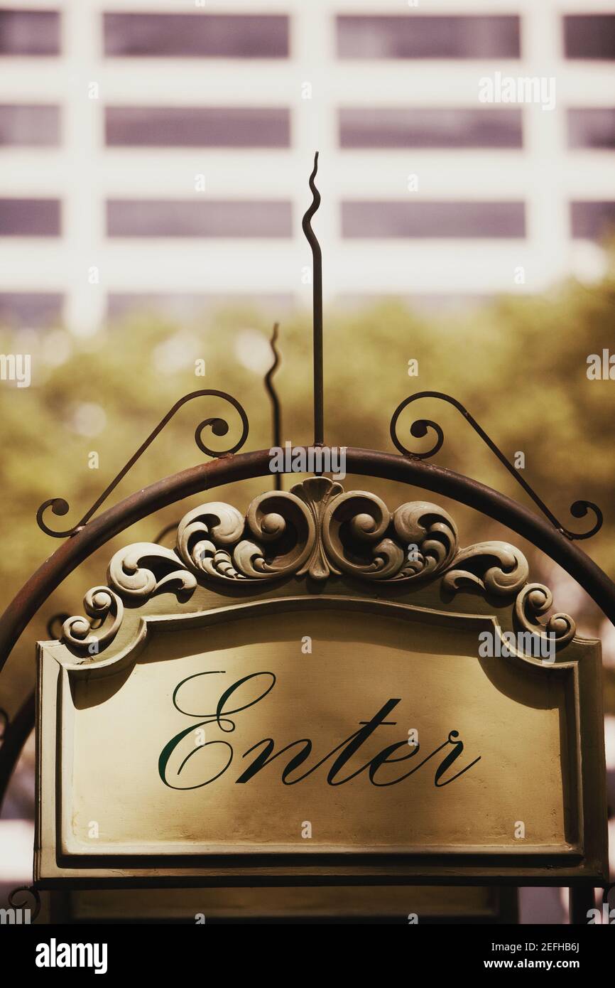 Vue rapprochée d'une entrée Banque D'Images