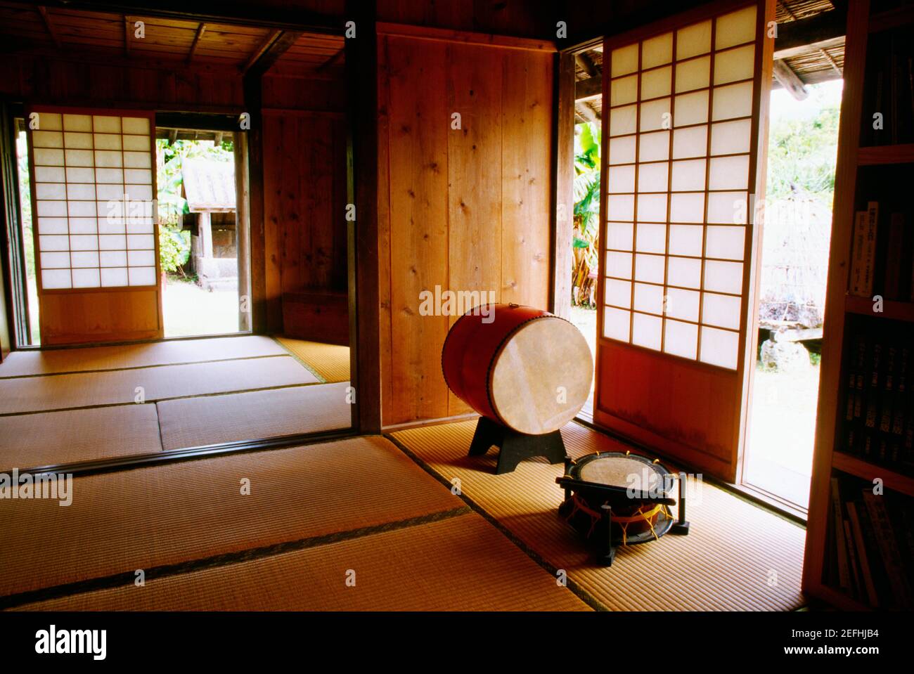 Intérieur d'une chambre, Ryukyu, Yaeyama, Japon Banque D'Images