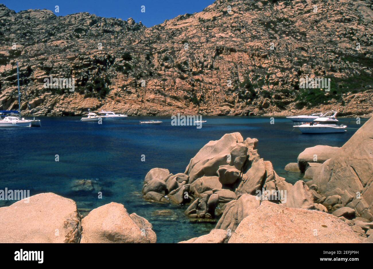 Île de Caprera, archipel de la Maddalena, Sardaigne, Italie (scanné à partir de Fujichrome Velvia) Banque D'Images