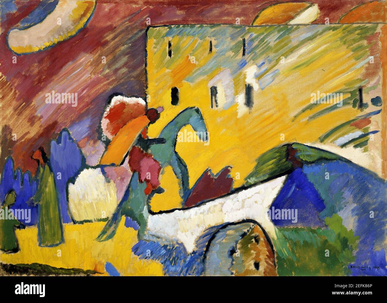 Peinture Kandinsky. 'Improvisation 3' par Wassily Kandinsky (1866-1944), huile sur toile, 1909 Banque D'Images