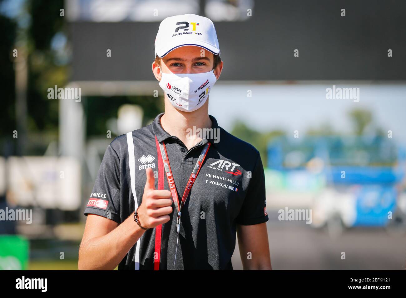 Pourchaire Theo (fra), ART Grand Prix, Dallara F3 2019, portrait, ambiance pendant la Formule 1 Gran Premio Heineken d'italia 2020, 2020 Grand Prix d'Italie, du 4 au 6 septembre 2020 sur l'Autodromo Nazionale di Monza, à Monza, près de Milan, Italie - photo Antonin Vincent / DPPI Banque D'Images