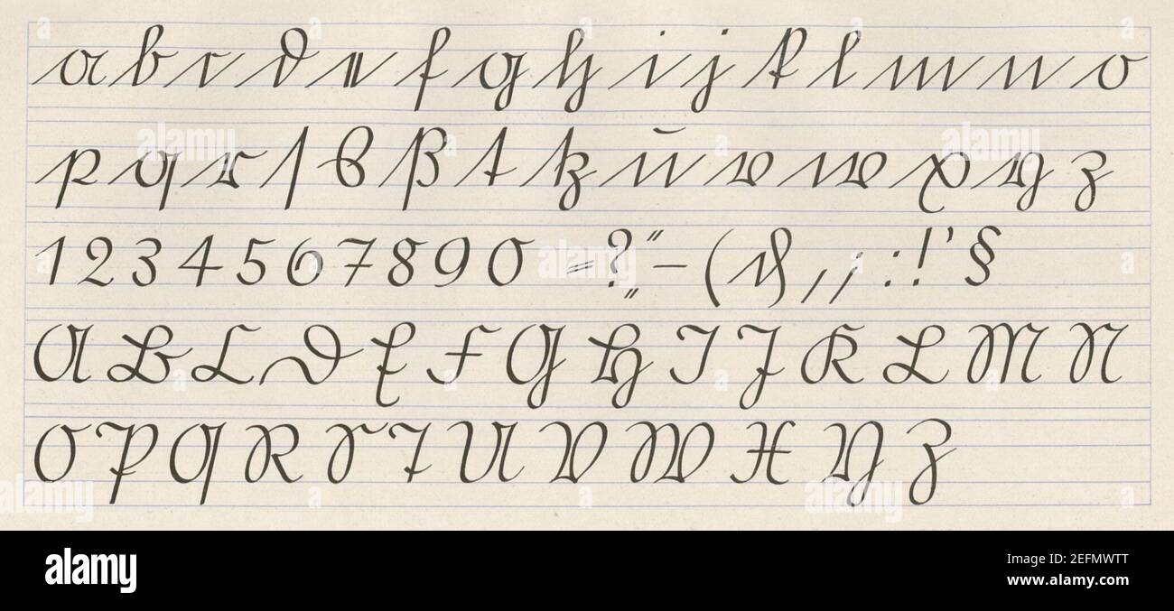 Offenbacher Schrift, das deutsche Alphabet. Banque D'Images