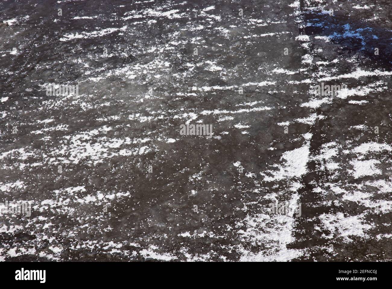 Hiver hollandais avec vue sur la mer couverte de texture icefloes Banque D'Images