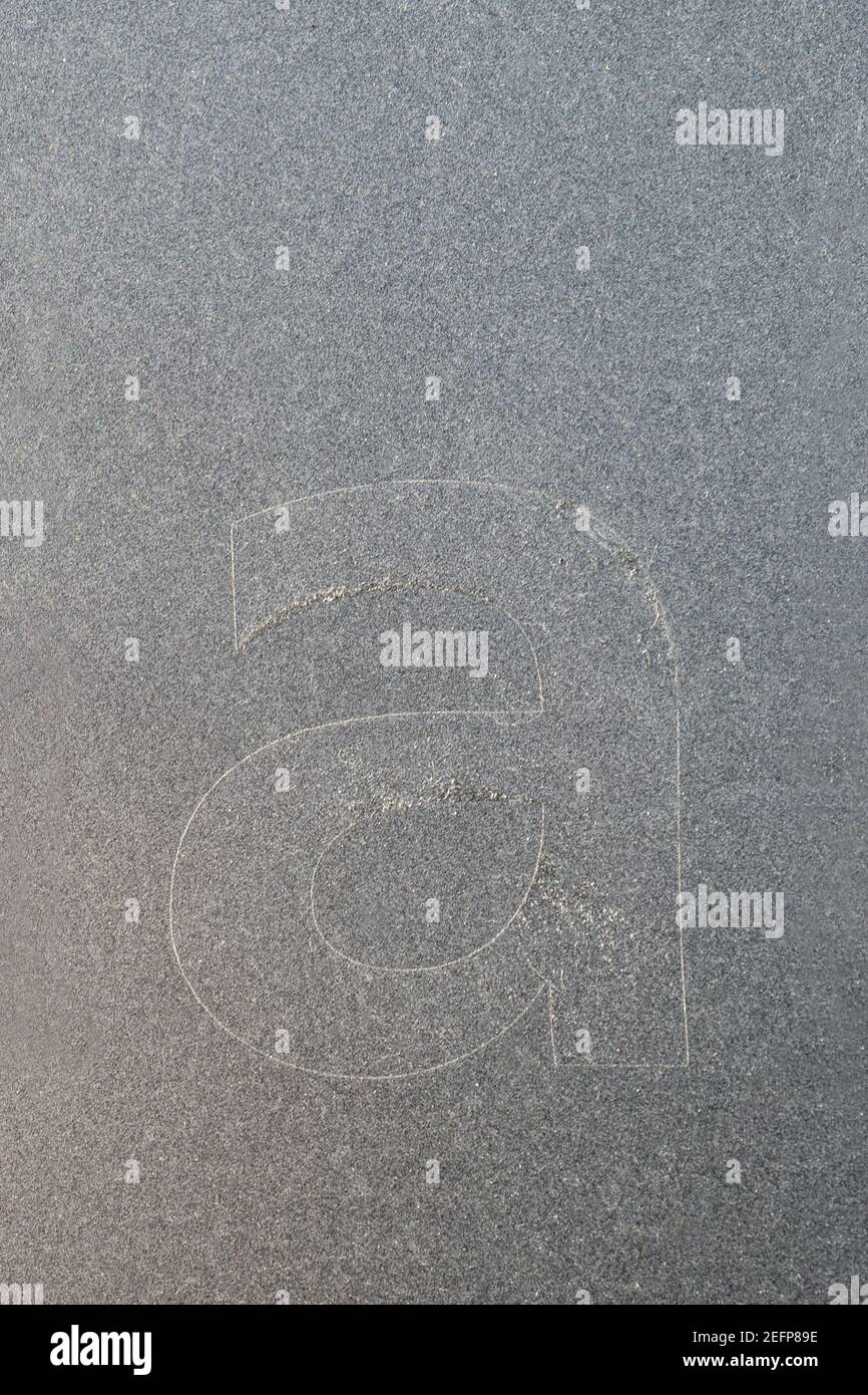 Reste d'une lettre minuscule a disparu Banque D'Images