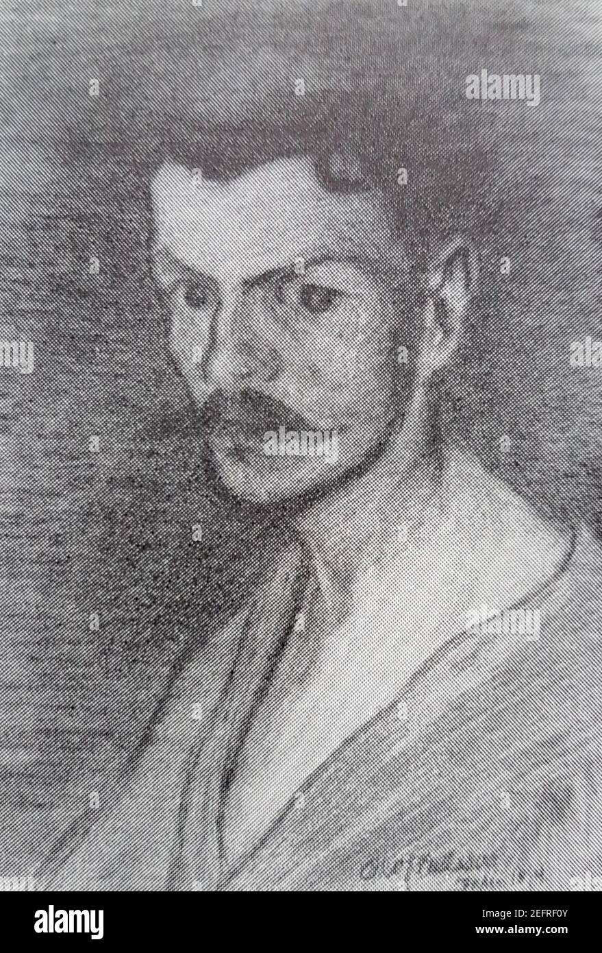 Olof Sager-Nelson självdénätt 1894. Banque D'Images