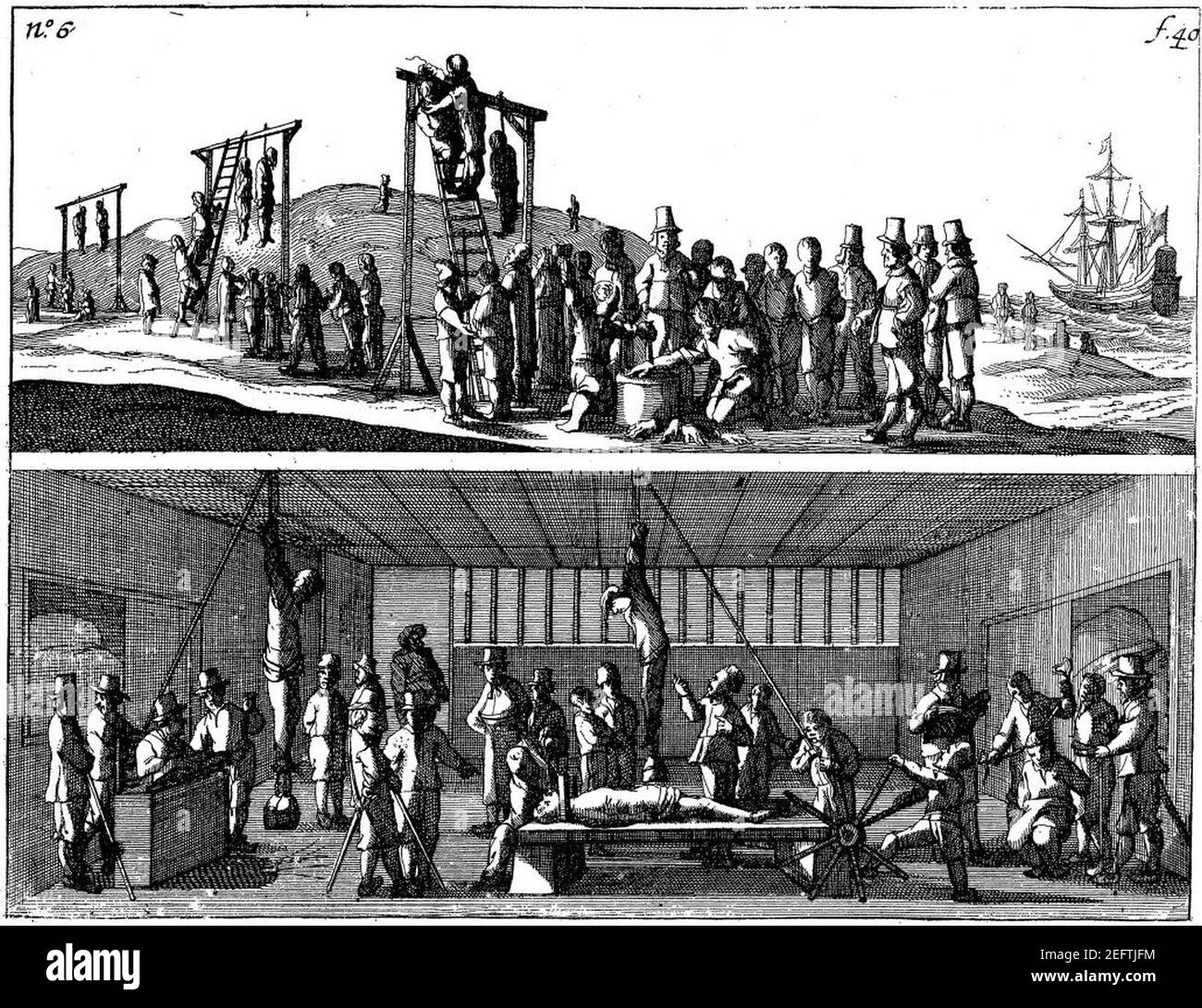 Ongeluckige voyagie vant schip Batavia (planche 6). Banque D'Images