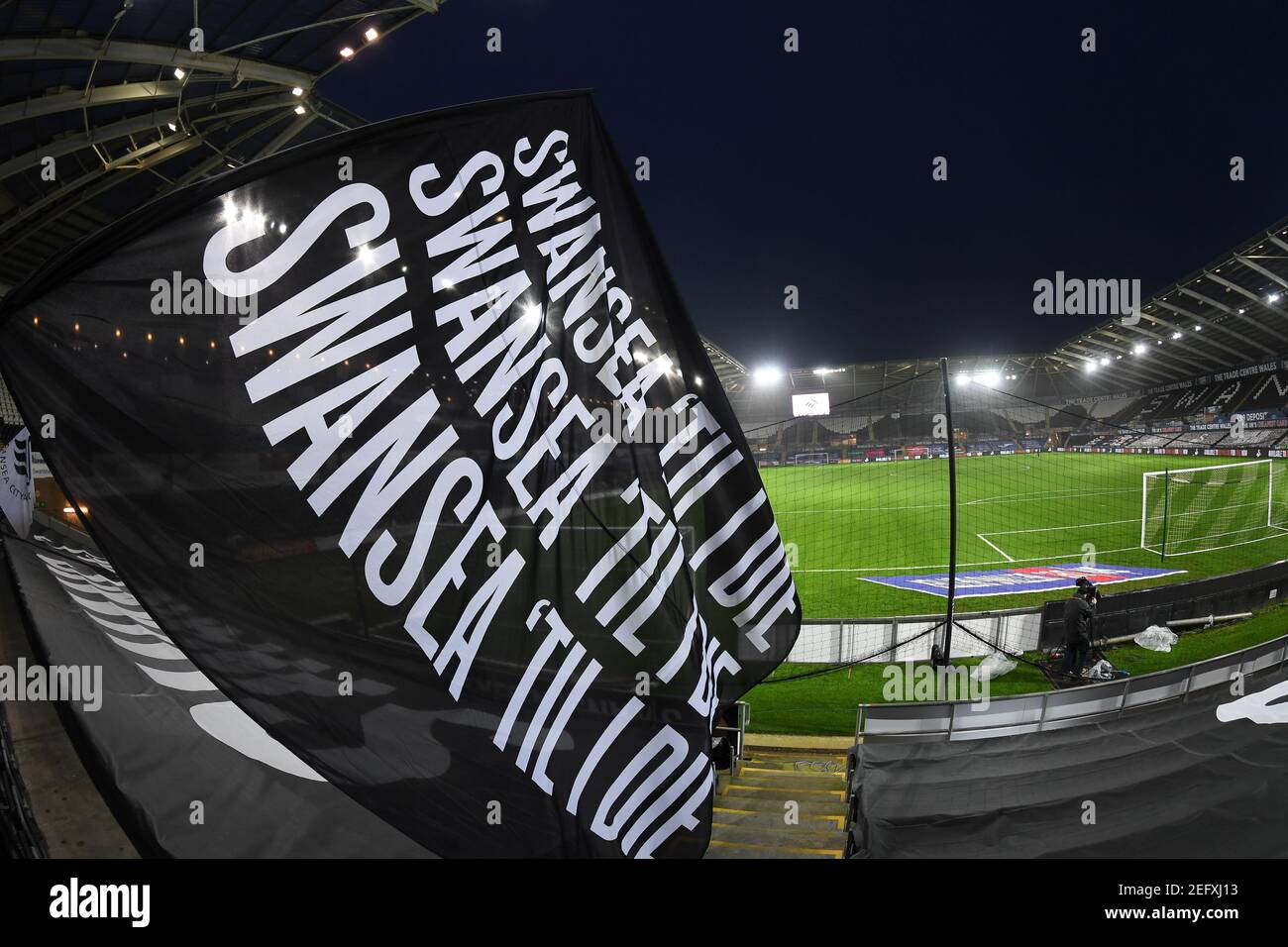 Swansea, Royaume-Uni. 17 février 2021. vue générale du Liberty Stadium, domicile de Swansea City à Swansea, Royaume-Uni, le 2/17/2021. (Photo par Mike Jones/News Images/Sipa USA) crédit: SIPA USA/Alay Live News Banque D'Images