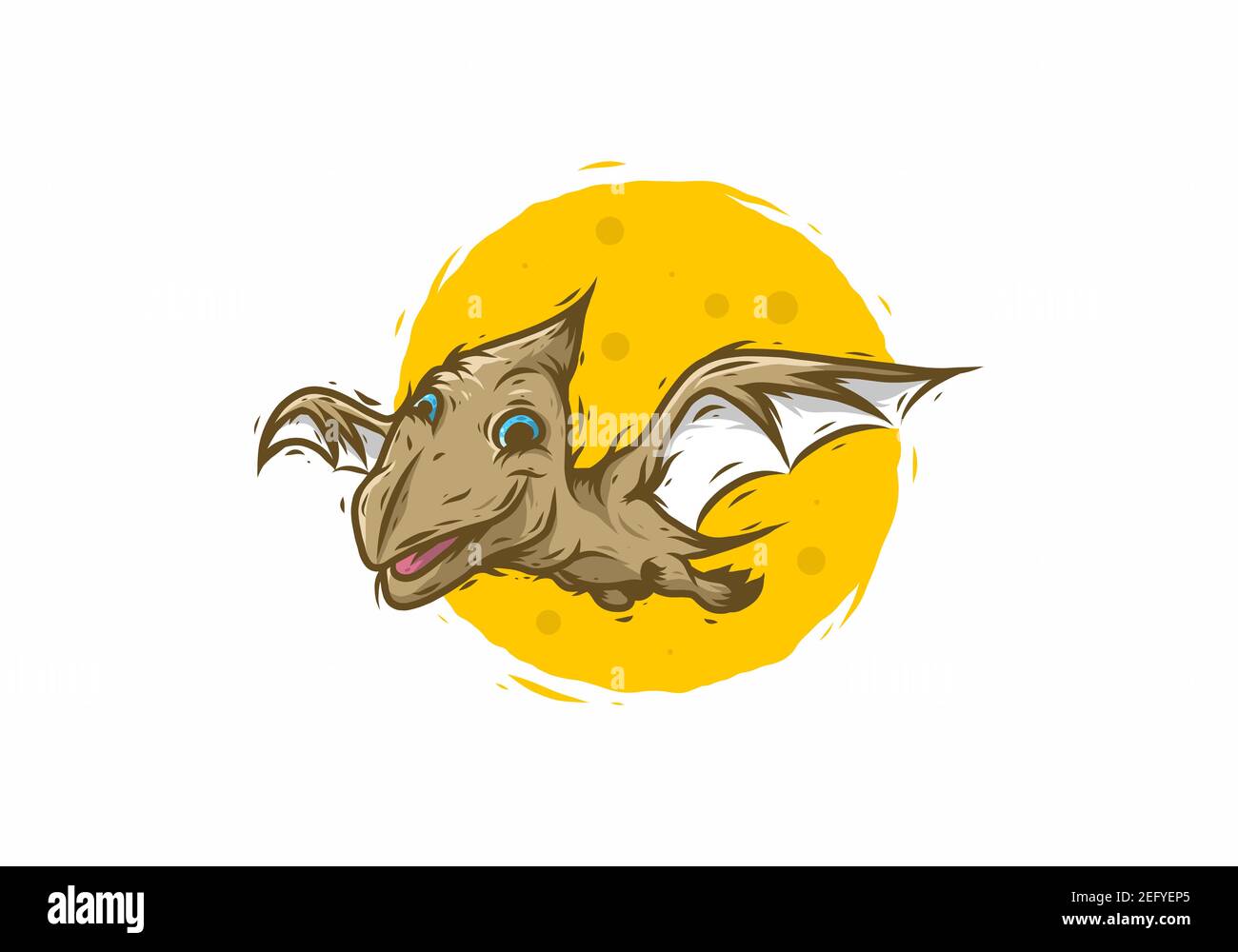 Motif de dessin d'illustration de dinosaure volante ptérosaures Illustration de Vecteur