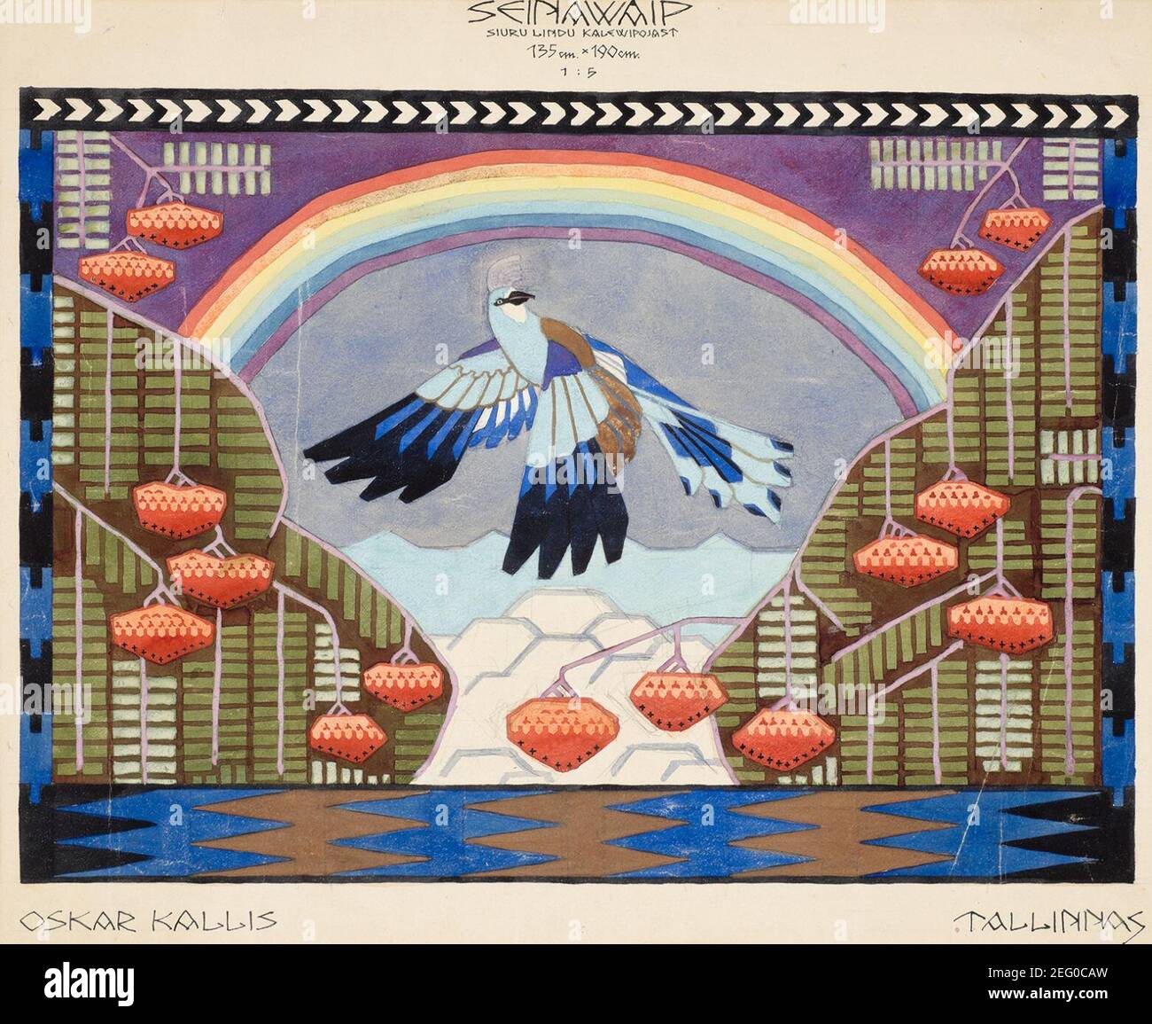 Oskar Kallis. Siuru-linnu Kalevipojast. 1915. Banque D'Images