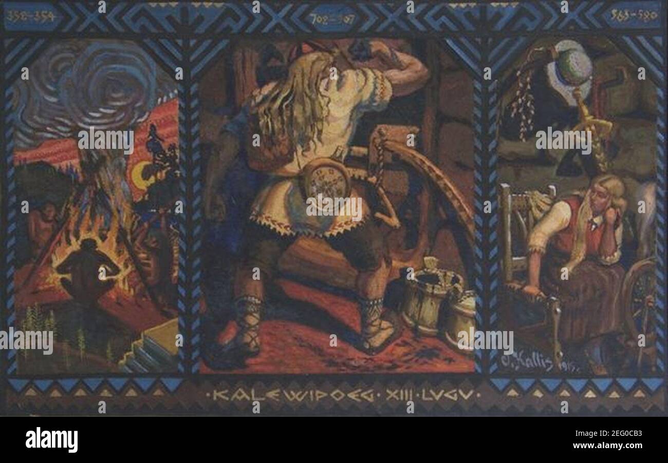 Oskar Kallis, allimas de Kalevipoeg. Banque D'Images