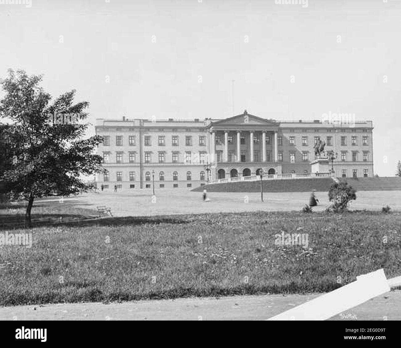 Palais royal d'Oslo 1890. Banque D'Images