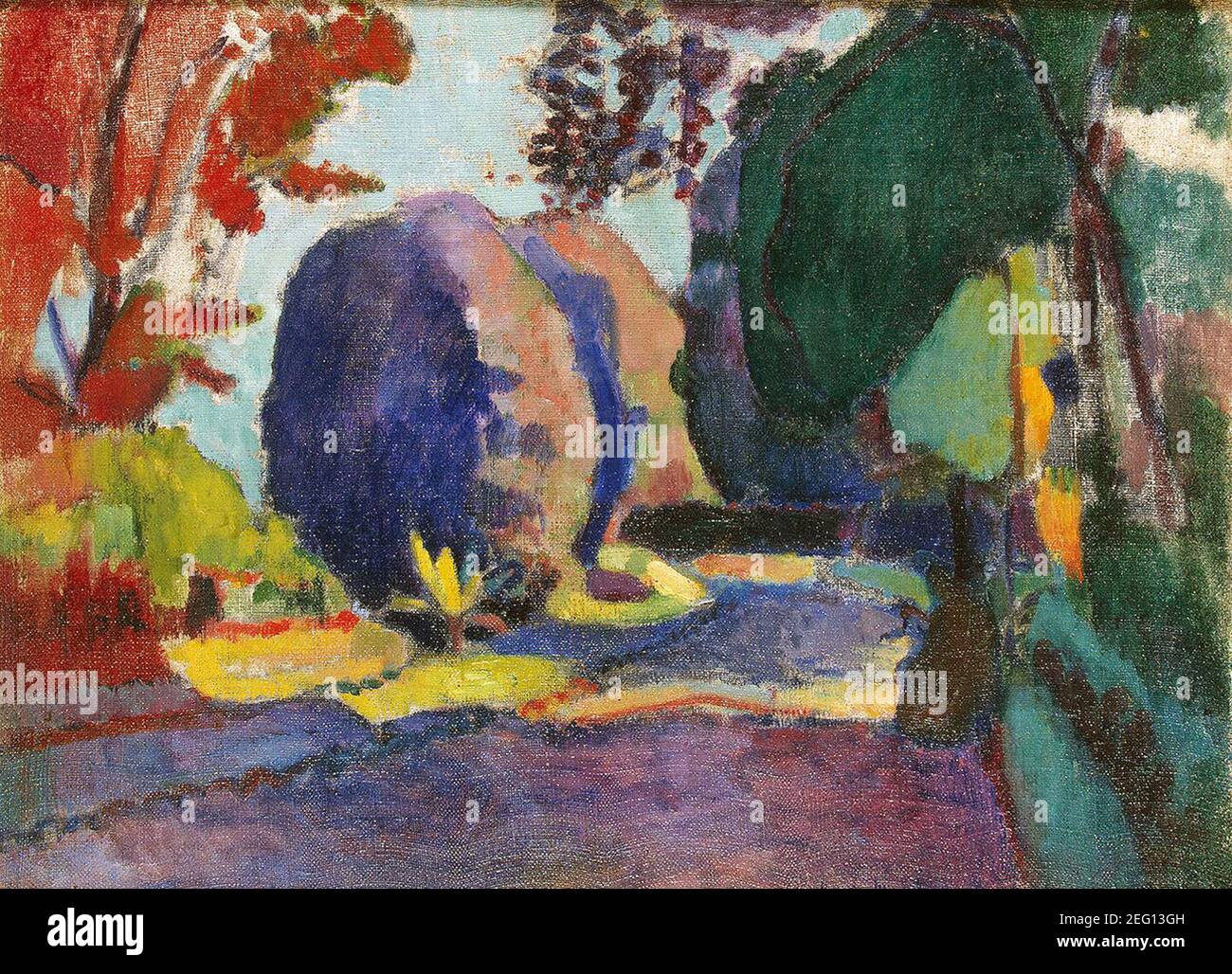 Les Jardins du Luxembourg par Henri Matisse 1901. Musée de l'Ermitage à Saint-Pétersbourg, Russie Banque D'Images