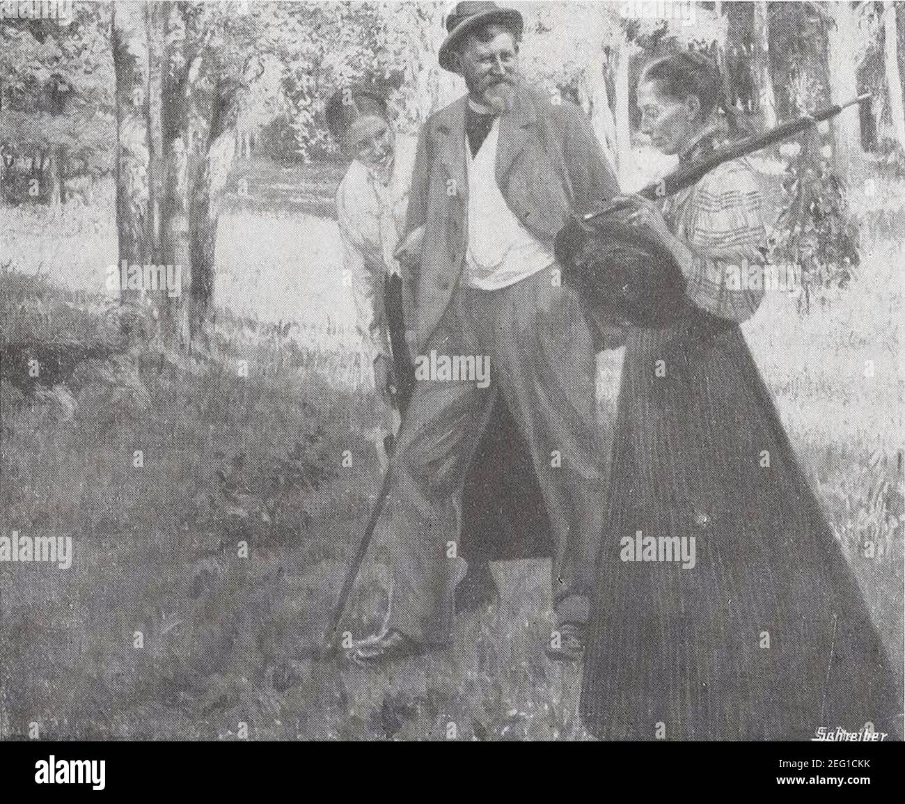 Otto Heichert - Familie Jernberg. Banque D'Images