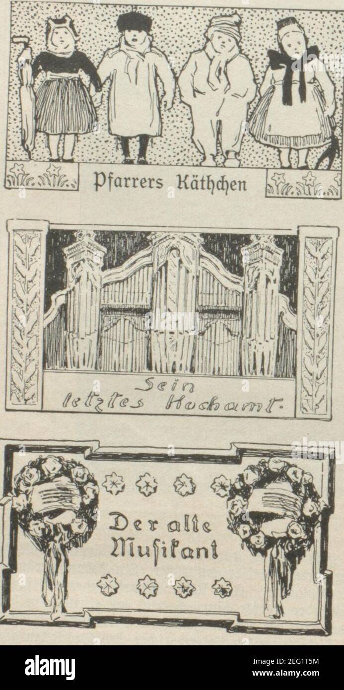 Otto Ubbelohde Wilhelm Holzamer im Dorf. Banque D'Images