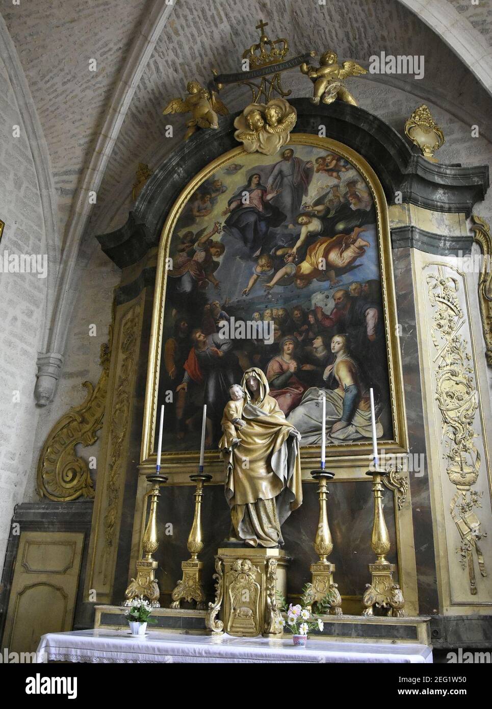 Otto van Veen (1556-1629) Hemelvaart van Maria - Collégiale Sint-Hippolytus - Poligny 5-9-2017 10-36-48. Banque D'Images