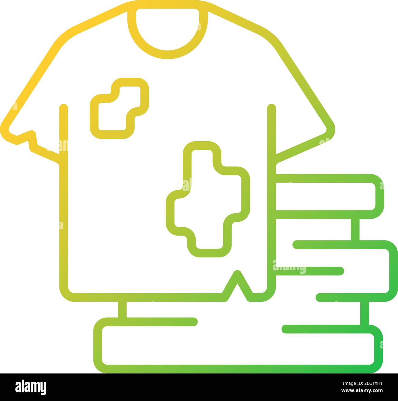 Icône de vecteur linéaire de gradient de déchets textiles Illustration de Vecteur