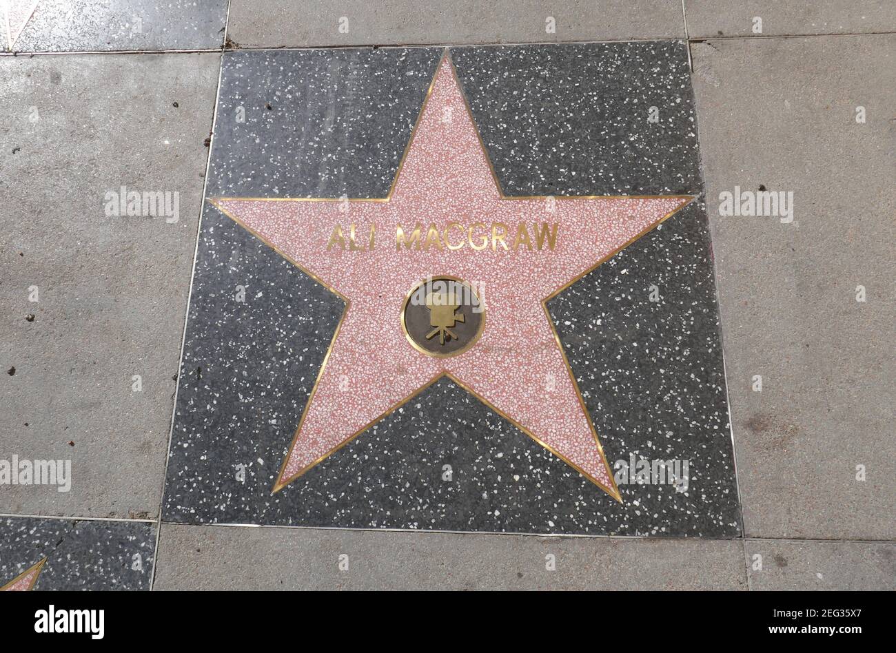 Hollywood, Californie, États-Unis 17 février 2021 UNE vue générale de l'atmosphère de l'actrice Ali MacGraw Star sur Hollywood Walk of Fame le 17 février 2021 à Hollywood, Californie, États-Unis. Photo par Barry King/Alay stock photo Banque D'Images