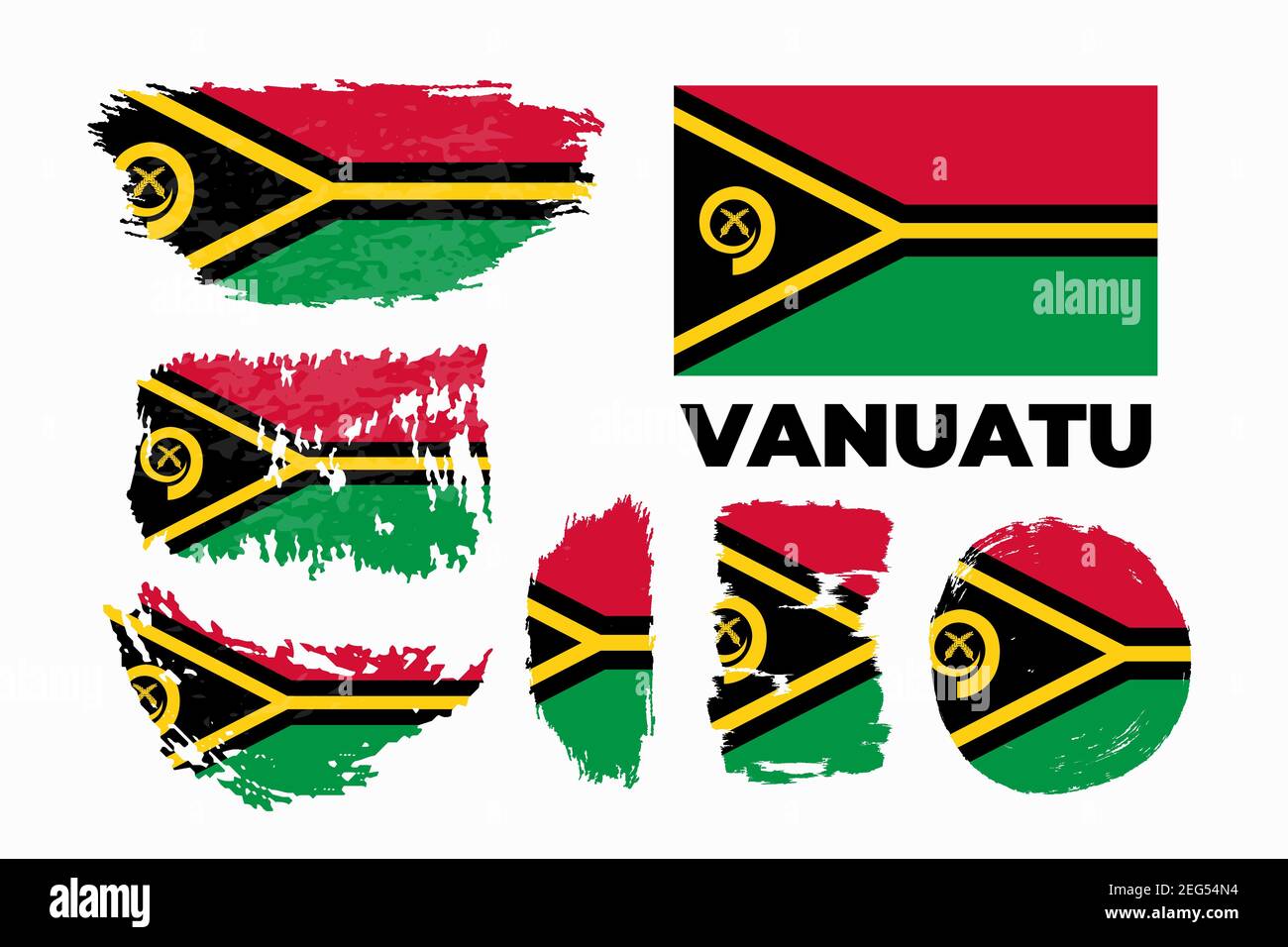Bonne journée d'indépendance de Vanuatu avec aquarelle artistique Illustration de Vecteur