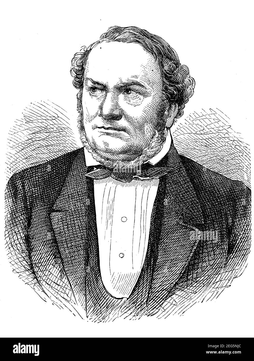 Georg Gottfried Gervinus, 20 mai 1805 - 18 mars 1871, historien allemand et politicien national-libéral / Georg Gottfried Gervinus, 20. Mai 1805 - 18. Maerz 1871, deutscher Historiker und nationalliberaler Politiker, Historisch, historique, numérique reproduction améliorée d'un original du 19ème siècle / digitale Reproduktion einer Originalvorlage aus dem 19. Jahrhundert, Banque D'Images