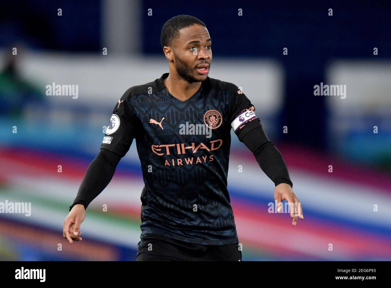 Liverpool, Royaume-Uni, le 17 février 2021. Raheem Sterling de Manchester City. Crédit : Anthony Devlin/Alay Live News Banque D'Images