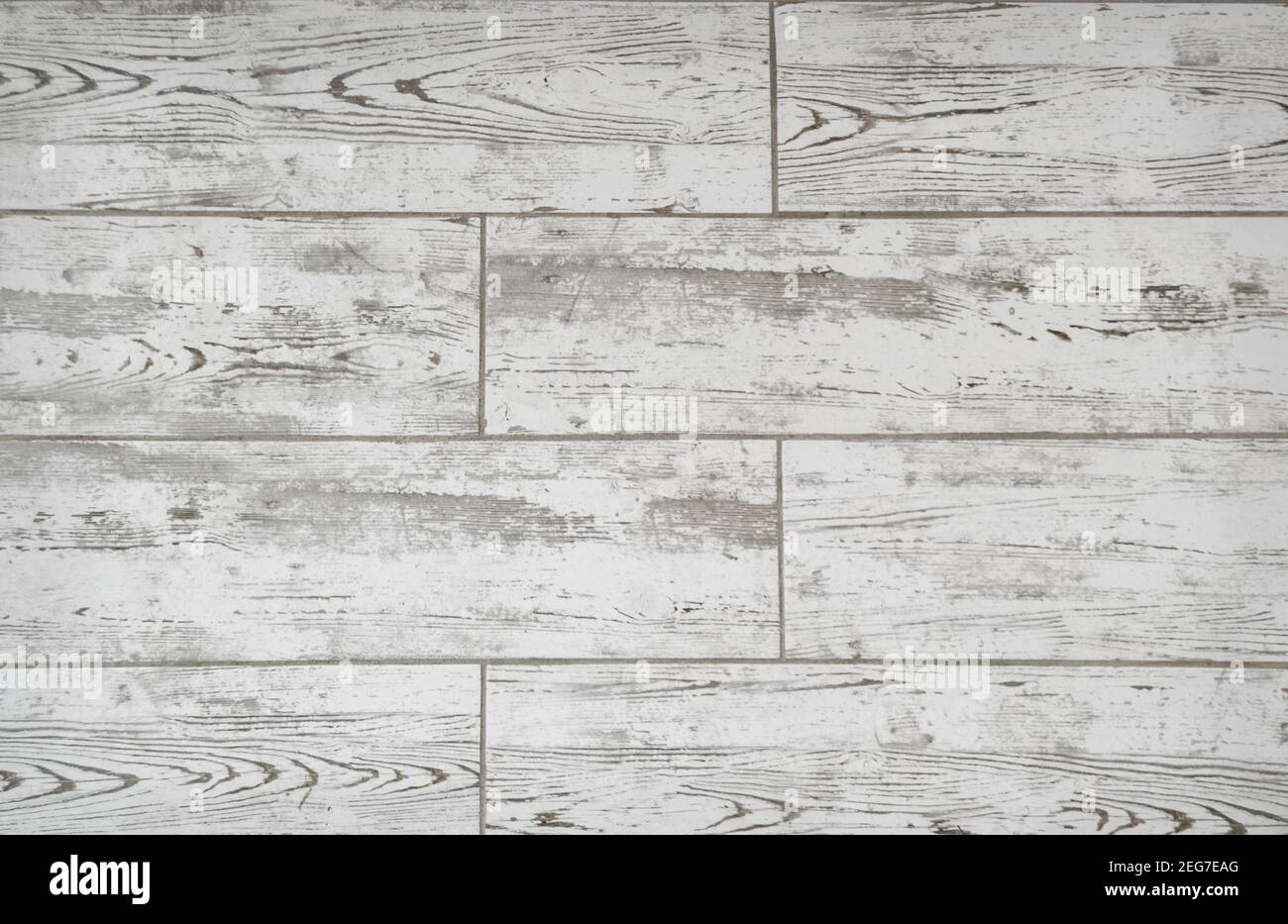 Texture blanche de parquet en bois abîmé. Gros plan Banque D'Images