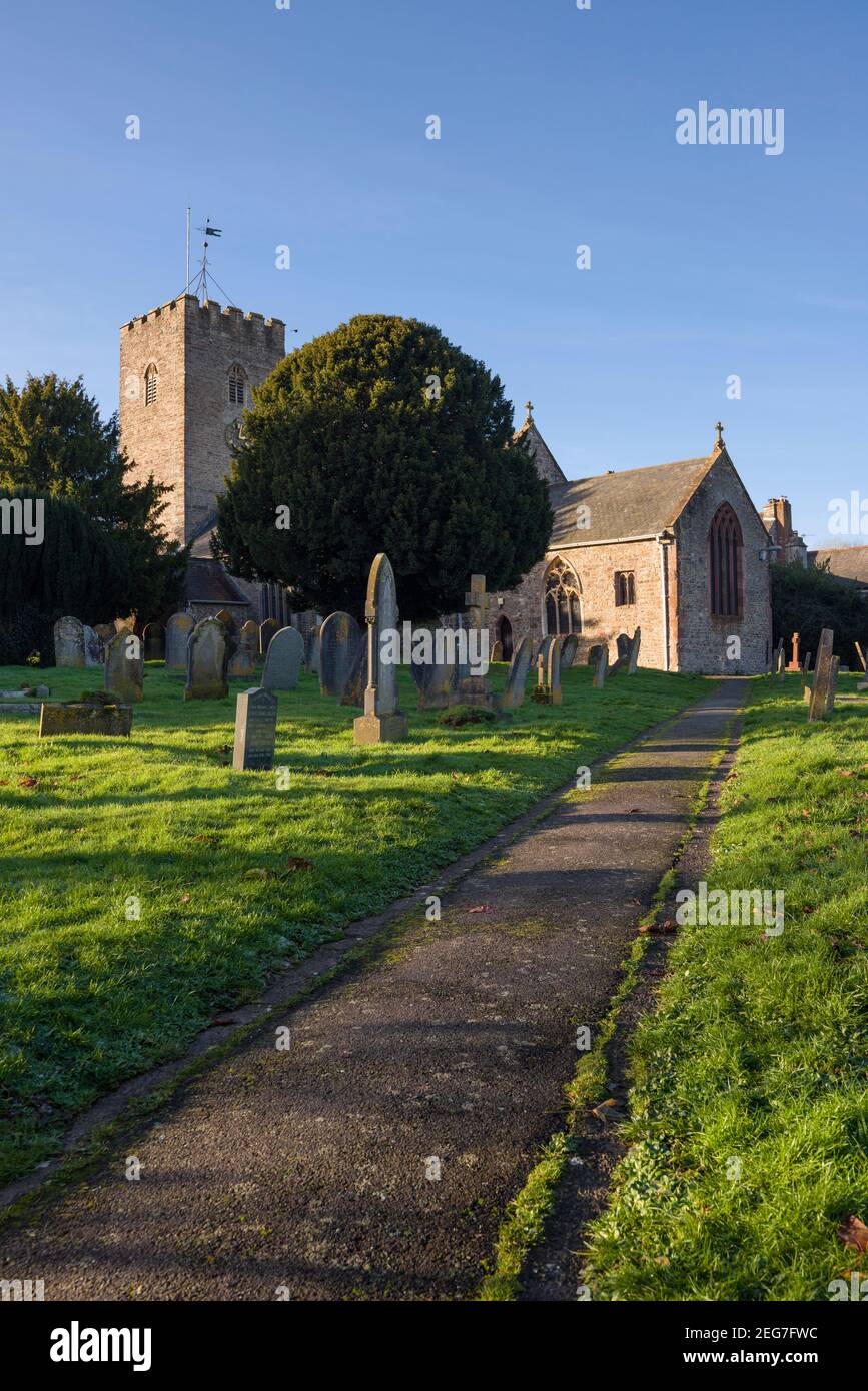 Église Saint Michael et All Angels dans le village de Bampton, Devon, Angleterre. Banque D'Images