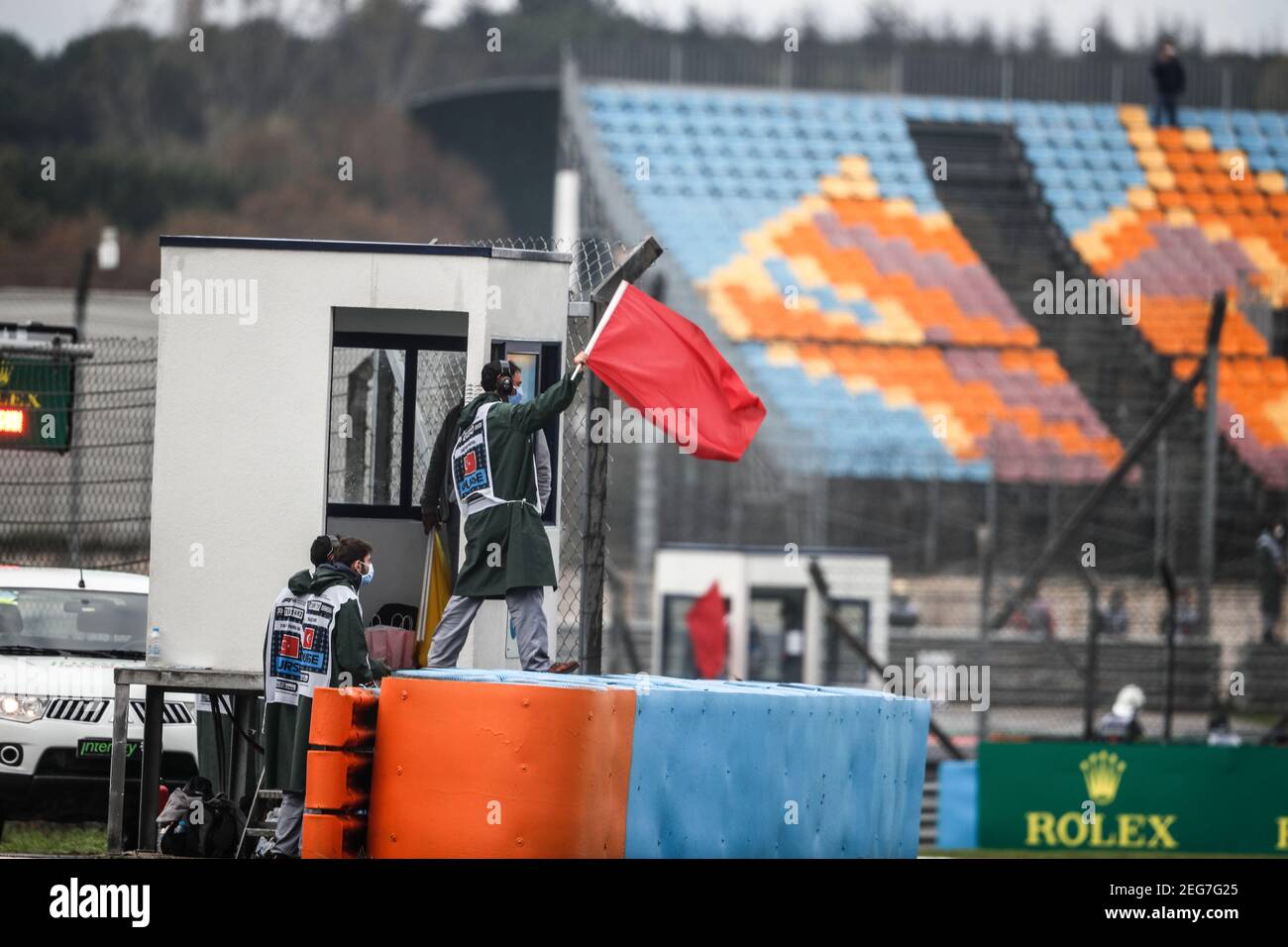 Drapeau rouge, drapeau rouge, drapeau lors du Grand Prix de Formule 1 DHL Turque 2020, du 13 au 15 novembre 2020 sur le Parc Intercity Istanbul, à Tuzla, près d'Istanbul, Turquie - photo Antonin Vincent / DPPI Banque D'Images