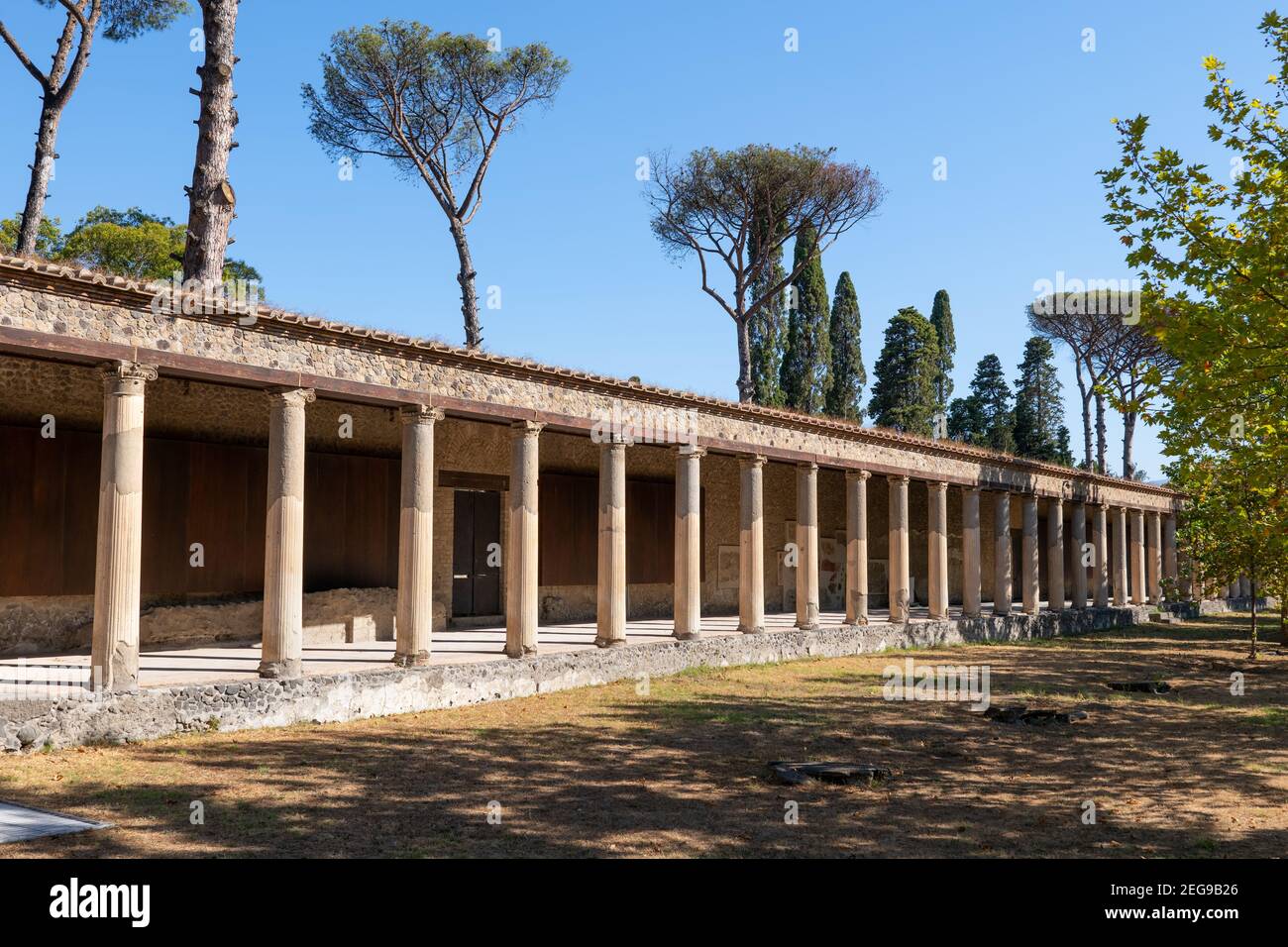 Palestra Grande, Grande colonie de Palaestra dans l'ancienne ville romaine de Pompéi à Pompéi, Campanie, Italie Banque D'Images