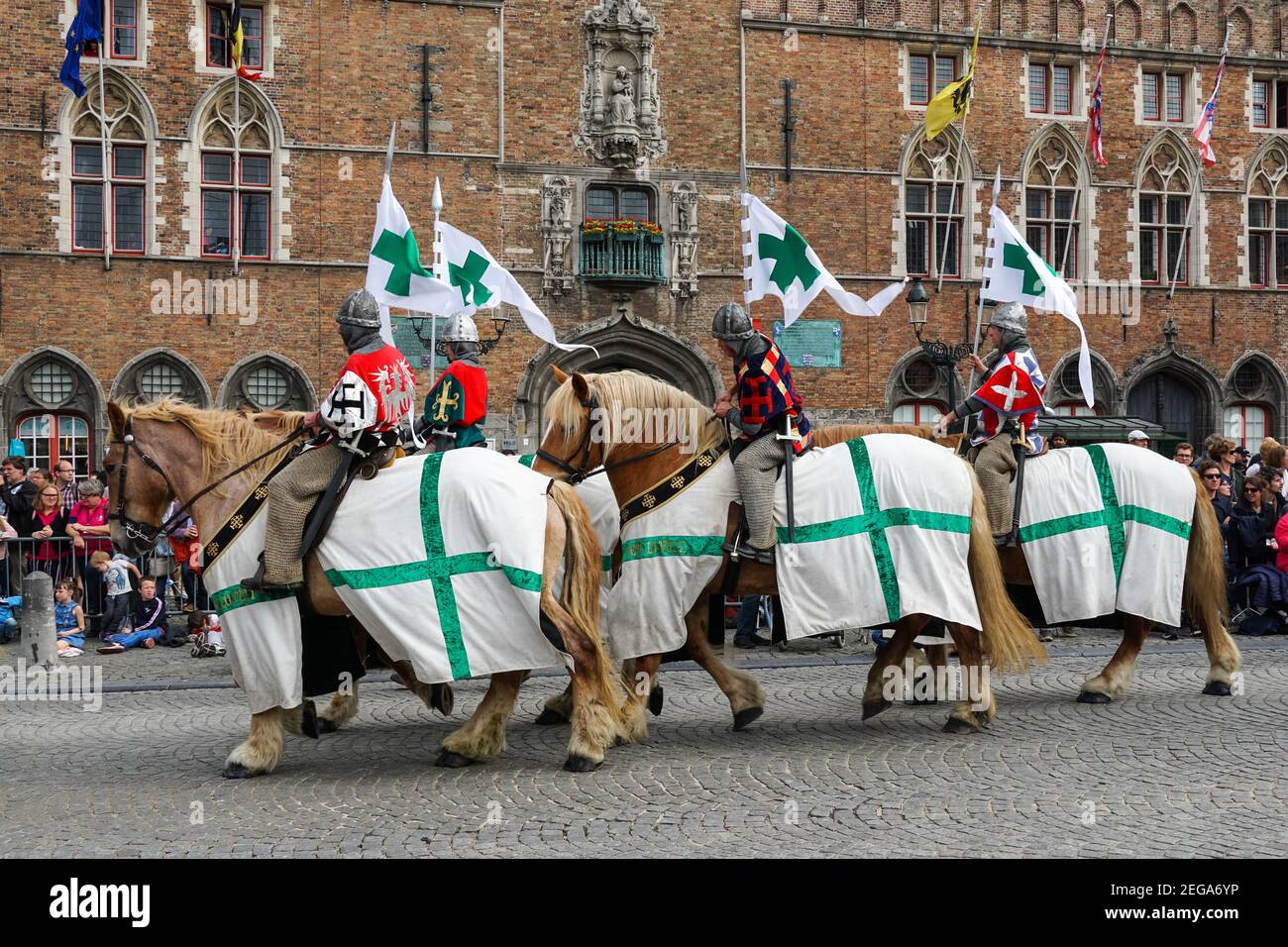 La procession annuelle du Saint-sang, Heilig Bloedprocessie, à Bruges, Belgique Banque D'Images