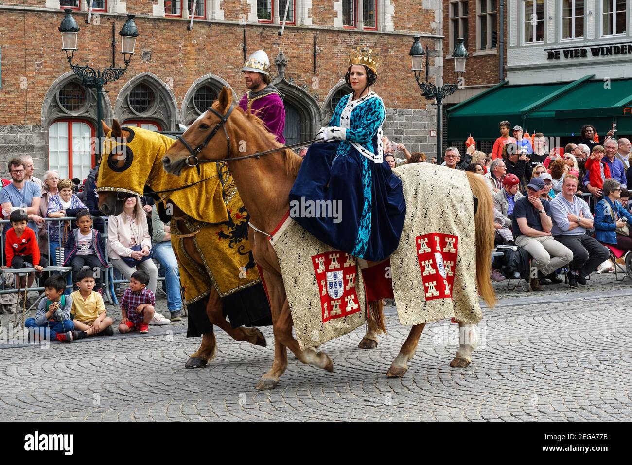 La procession annuelle du Saint-sang, Heilig Bloedprocessie, à Bruges, Belgique Banque D'Images