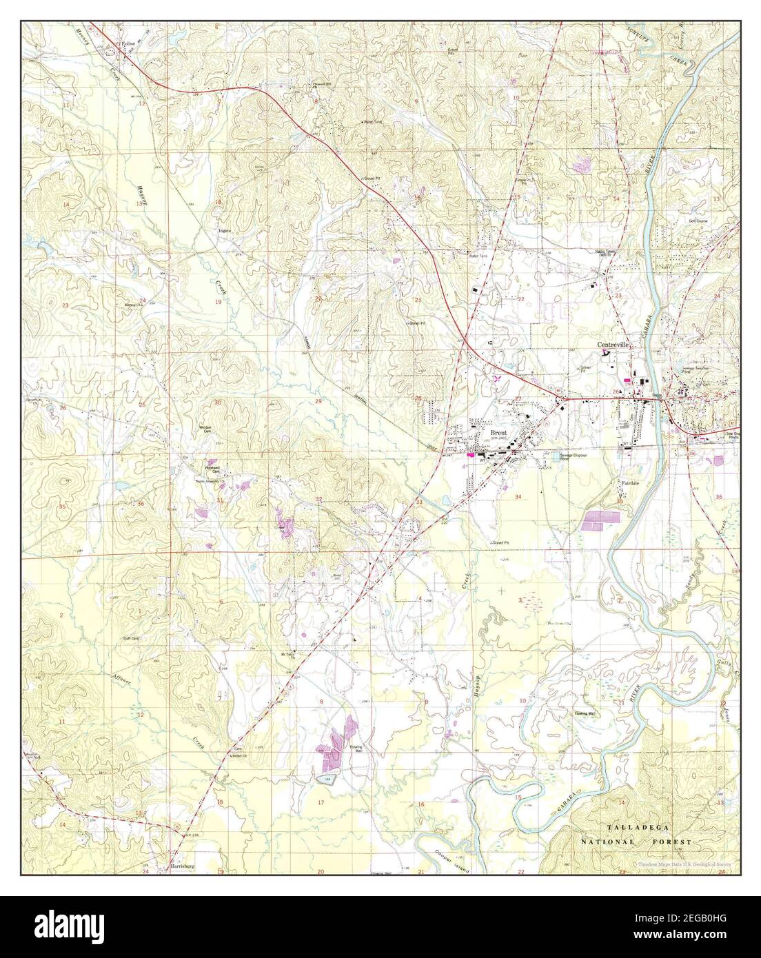 Centerville West, Alabama, carte 1980, 1:24000, États-Unis d'Amérique par Timeless Maps, données U.S. Geological Survey Banque D'Images