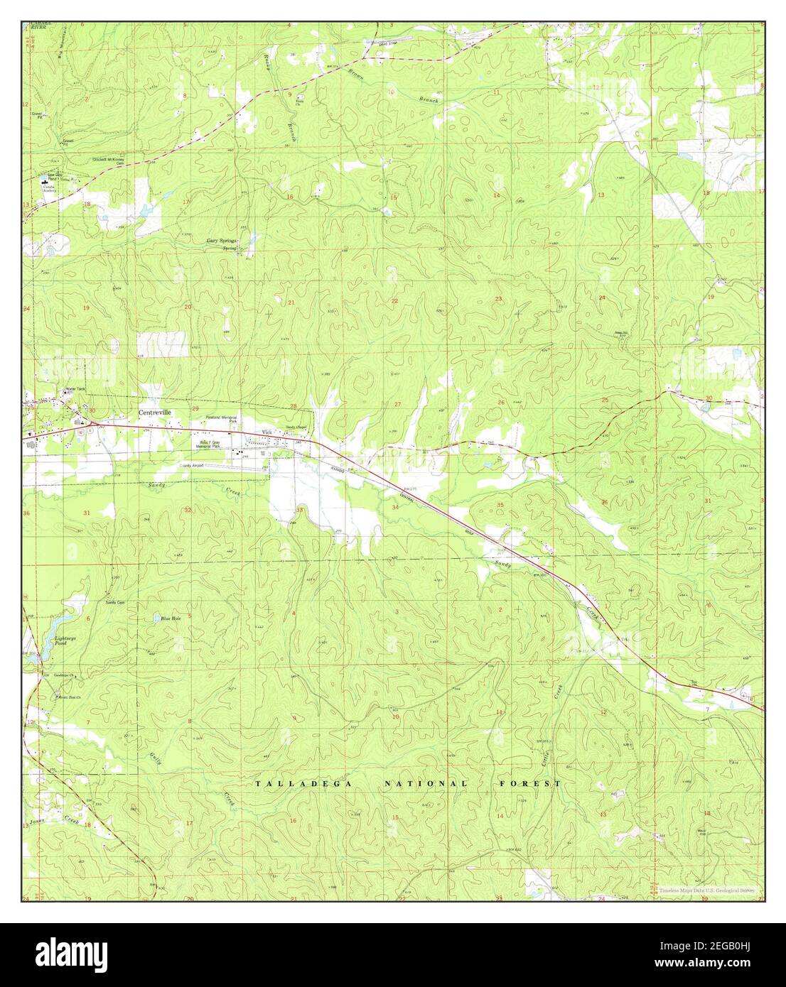 Centerville East, Alabama, carte 1980, 1:24000, États-Unis d'Amérique par Timeless Maps, données U.S. Geological Survey Banque D'Images